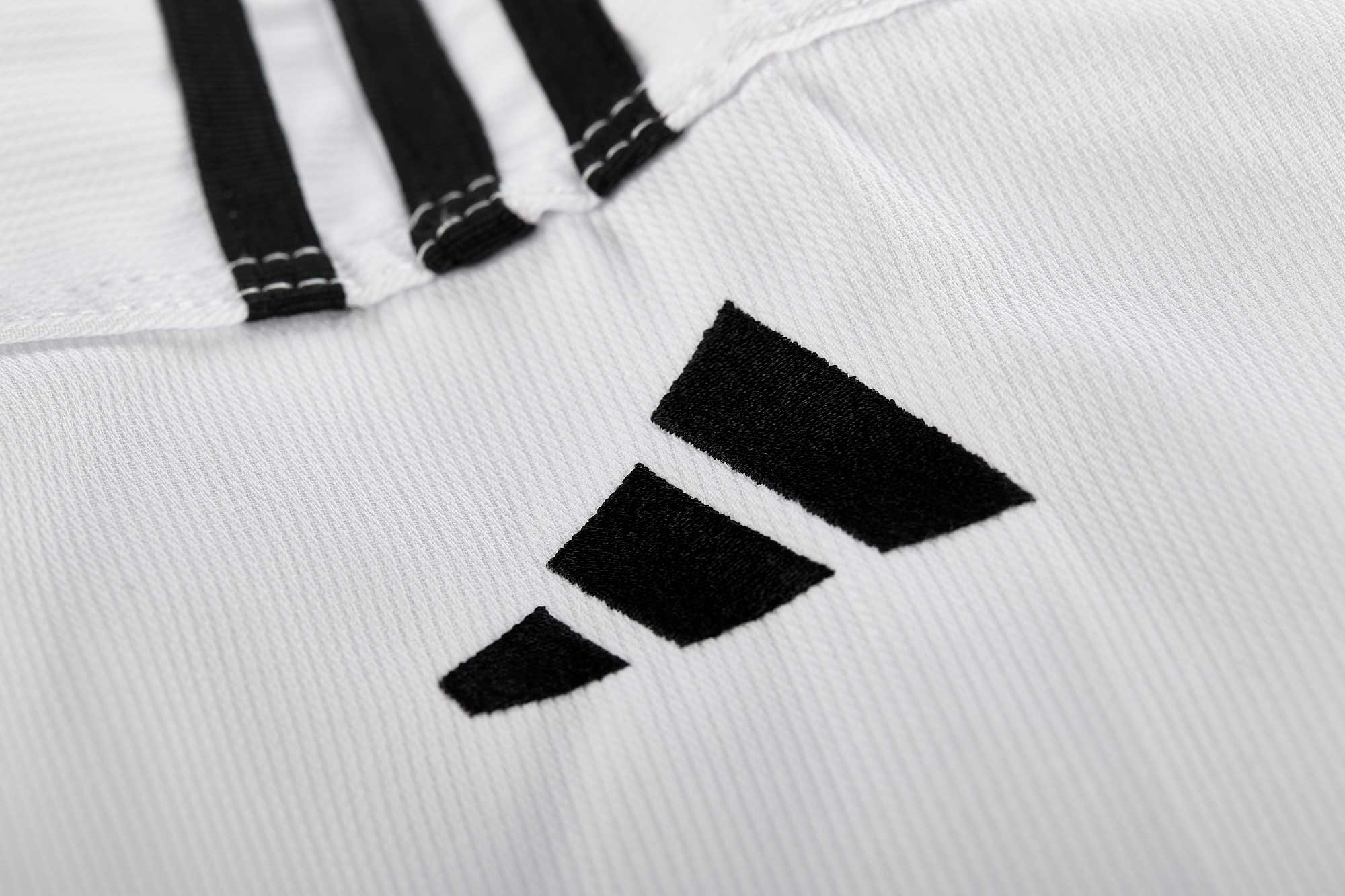 adidas Taekwondoanzug, Adi Club 3 stripes, schwarzes Revers, ADITCB02 adidas Taekwondoanzug, Adi Club 3 stripes, schwarzes Revers, ADITCB02
