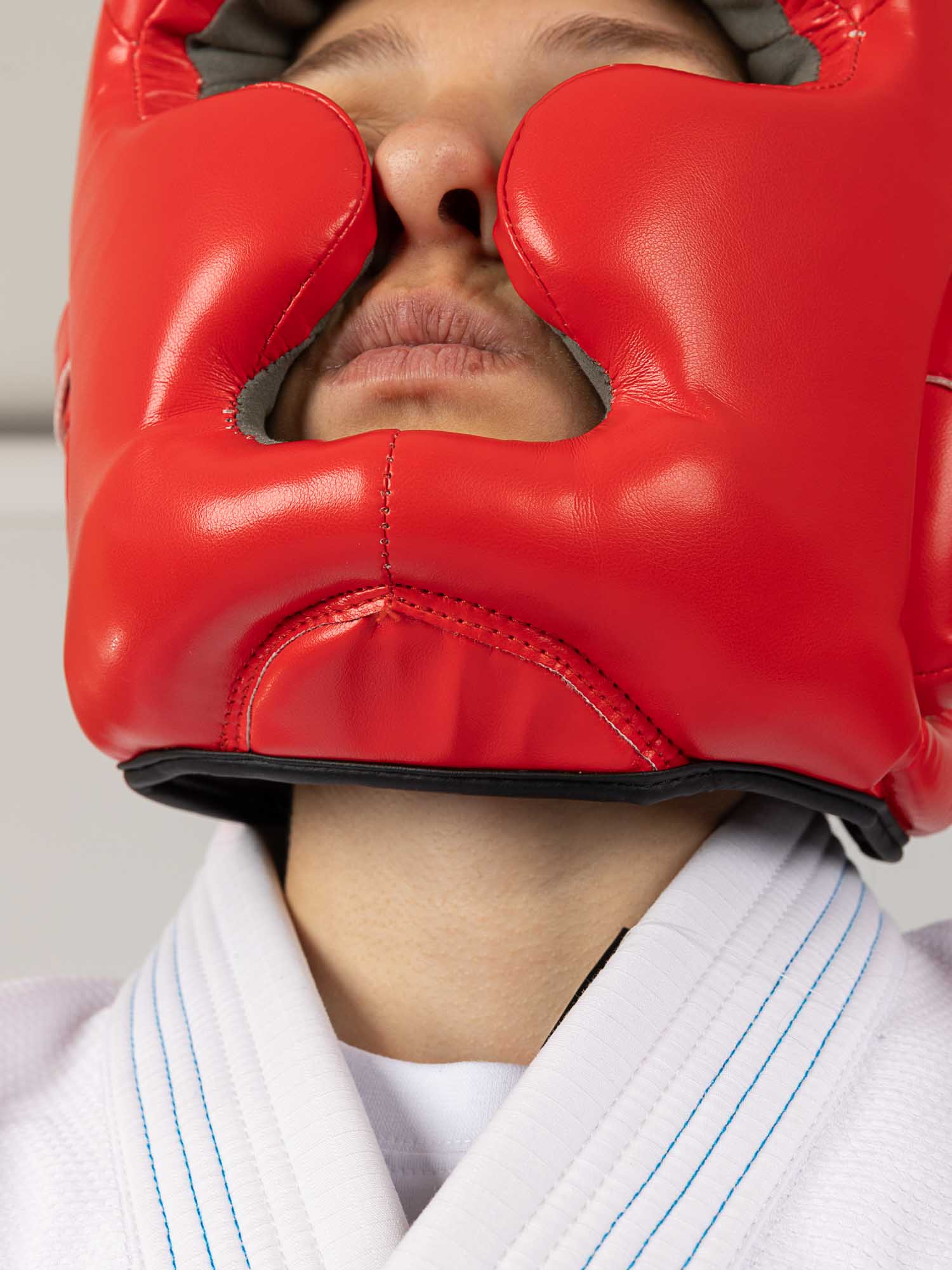 Boxing-Helm, Rote Kopfbedeckung, Kampfsport, Kopfprotektor, Helles Rot