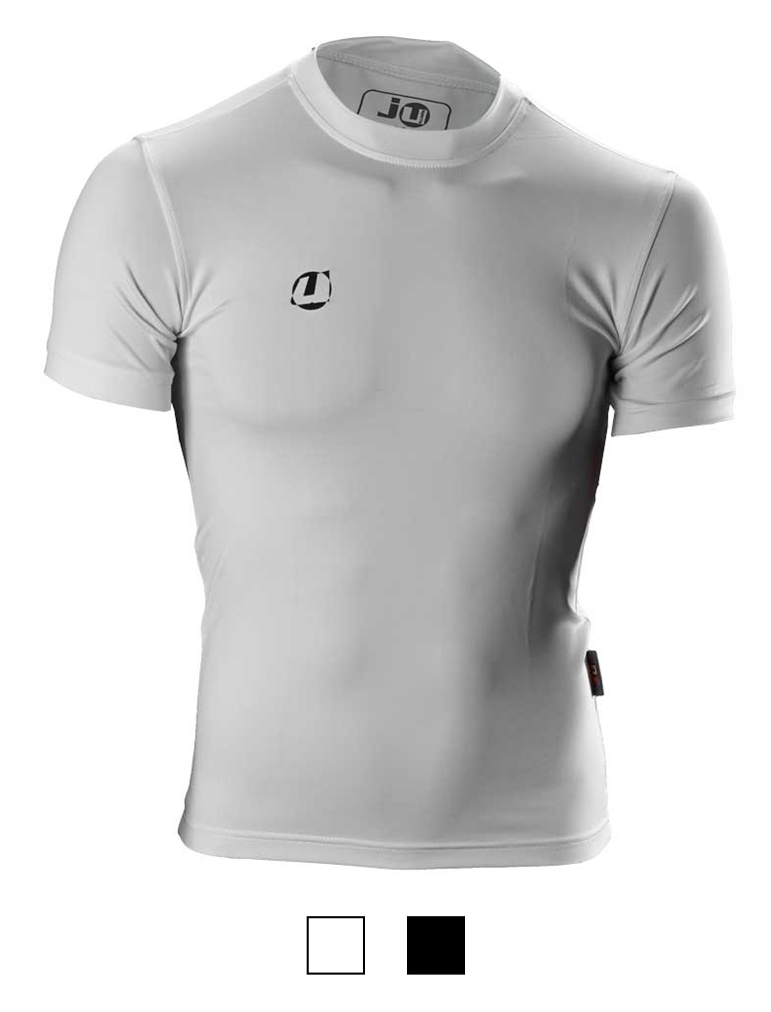 Compression Shirt kurzarm weiß