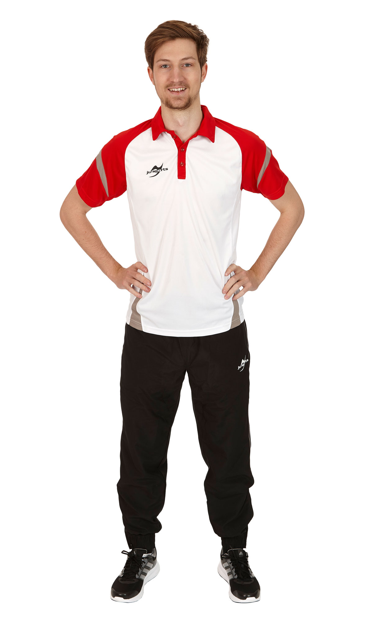 Teamwear Element C2 Polo weiß/rot