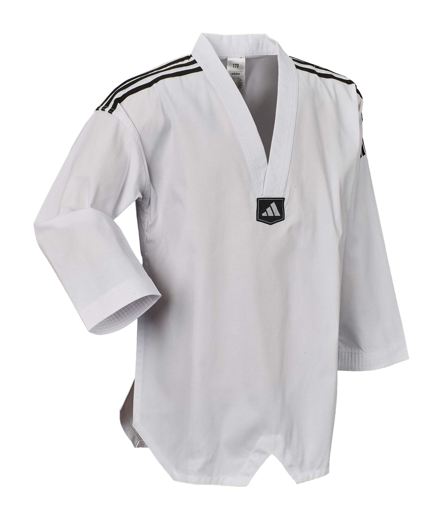 adidas Taekwondoanzug, Adi Club 3 stripes, weißes Revers, ADITCB02 adidas Taekwondoanzug, Adi Club 3 stripes, weißes Revers, ADITCB02
