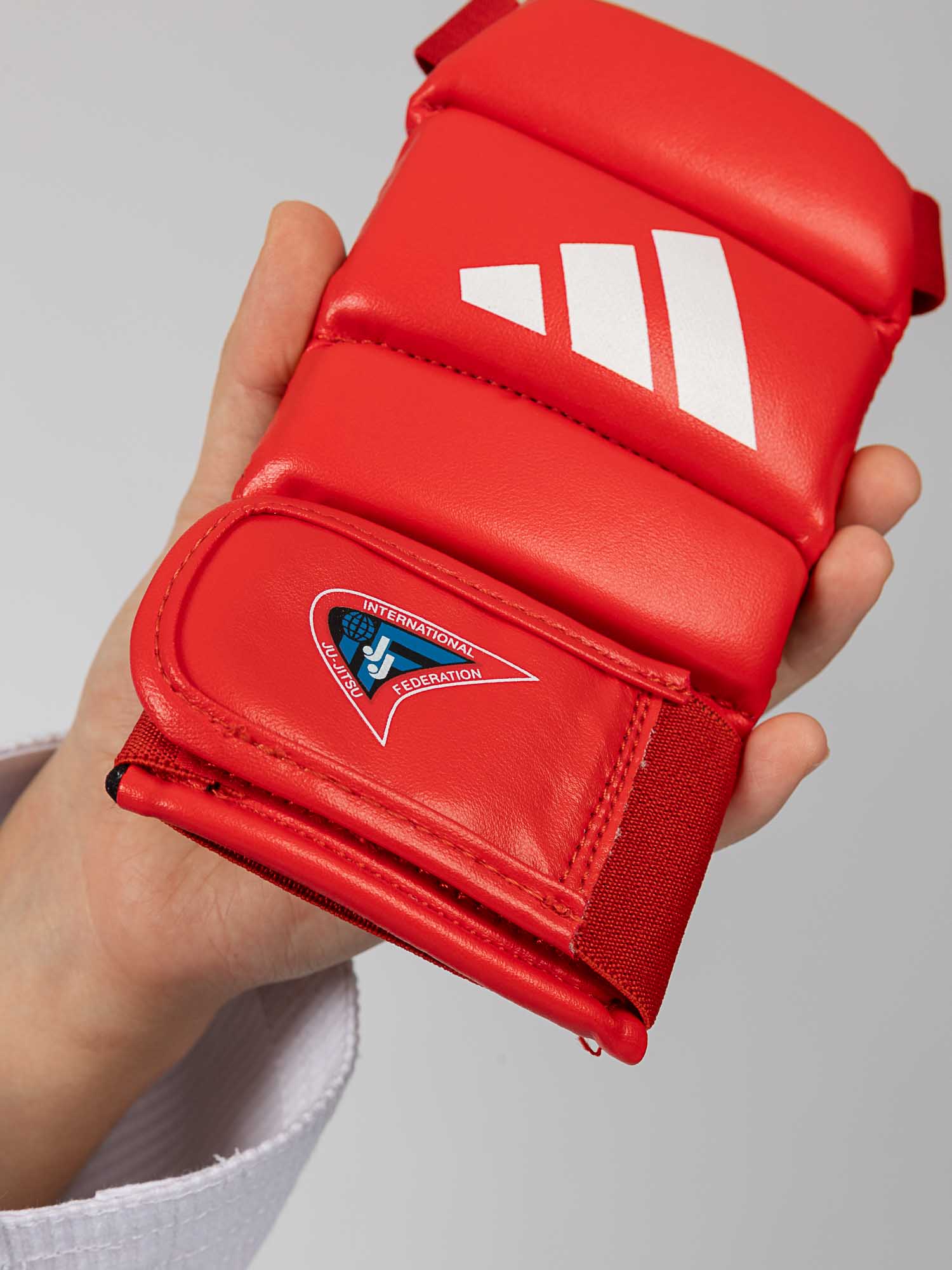 Boxhandschuh, Rot, Gepolstert, Klettverschluss, Logo-Patch