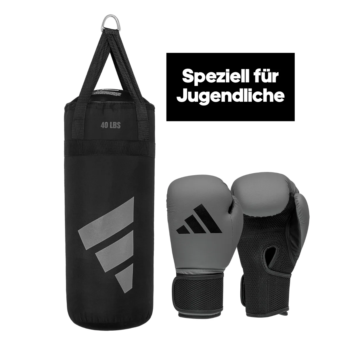 Boxing-Set,  punching bag, Boxhandschuhe, Trainingsset, Jugendgröße