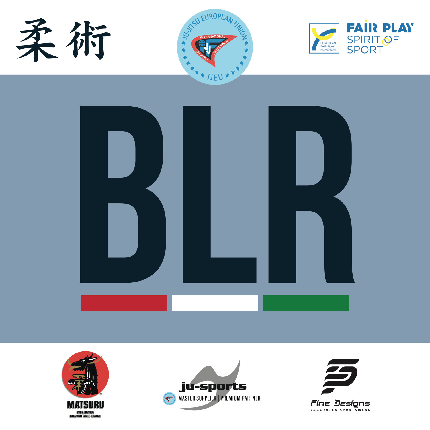 martial arts, logo, BLR, flag colors, poster design