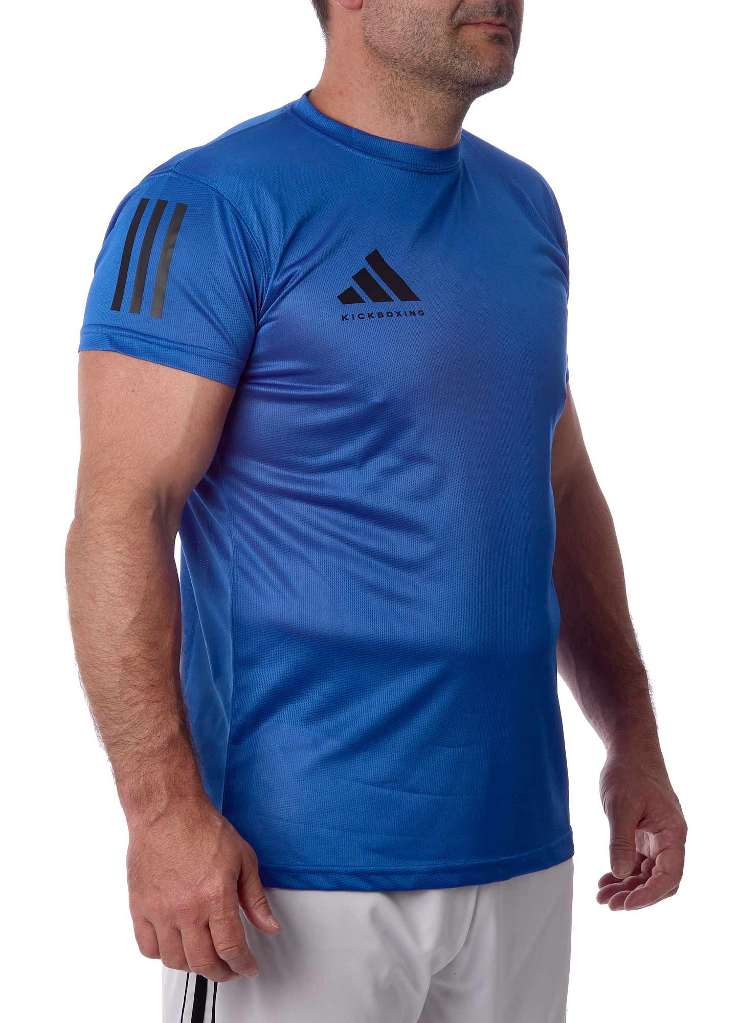 adidas Kickbox-T-Shirt Basic blau/schwarz, adiKBTS100