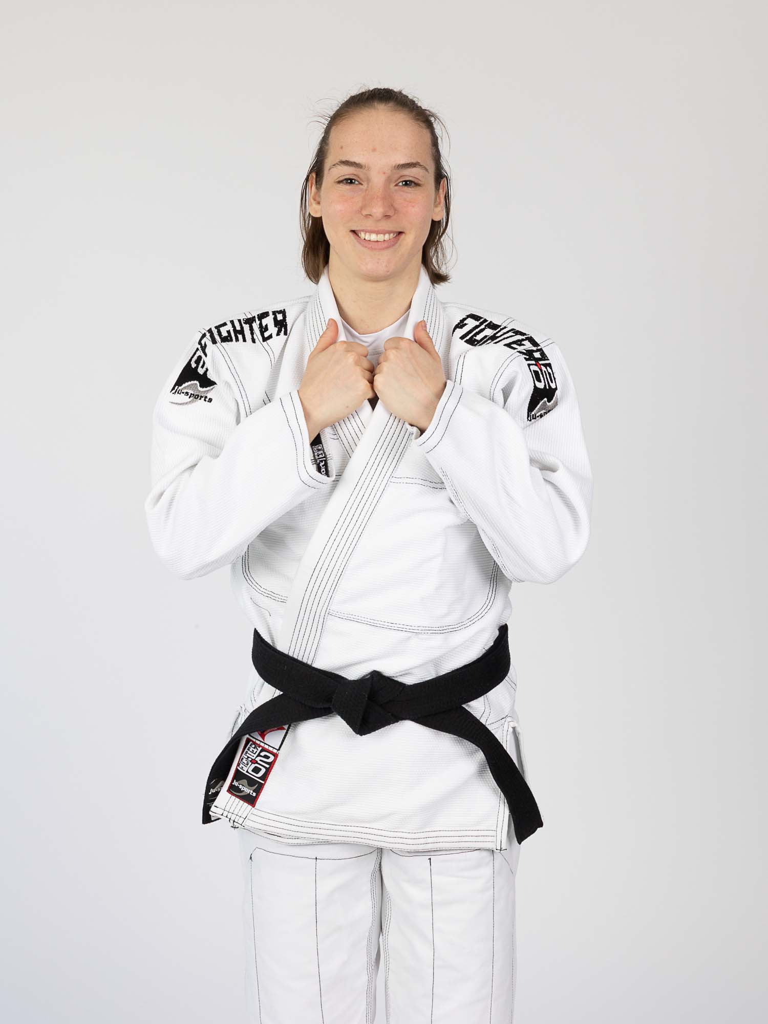 Judo Gi, Judo Uniform, Weißer Gi, Gürtel schwarz, Sportbekleidung