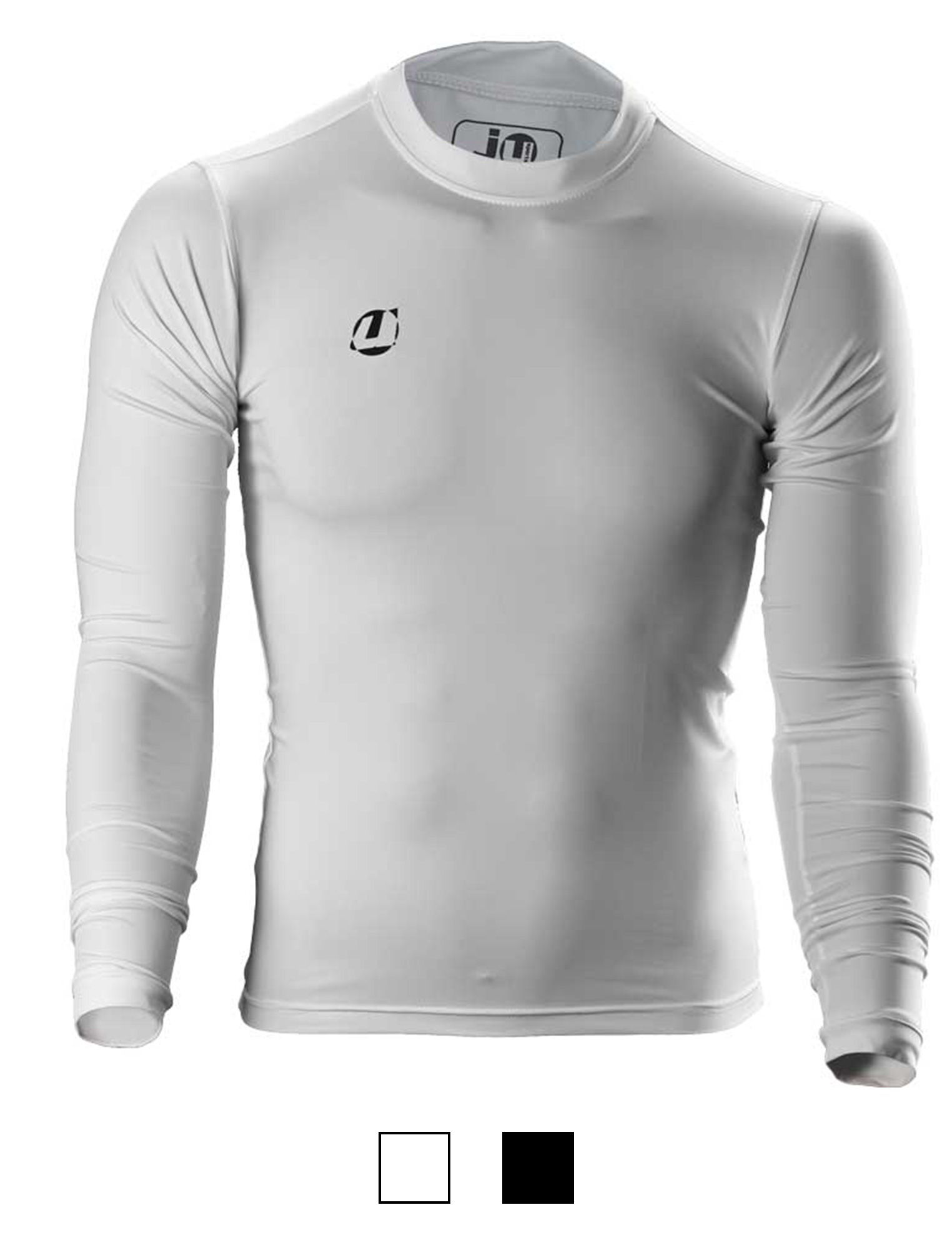 Compression Shirt langarm weiß