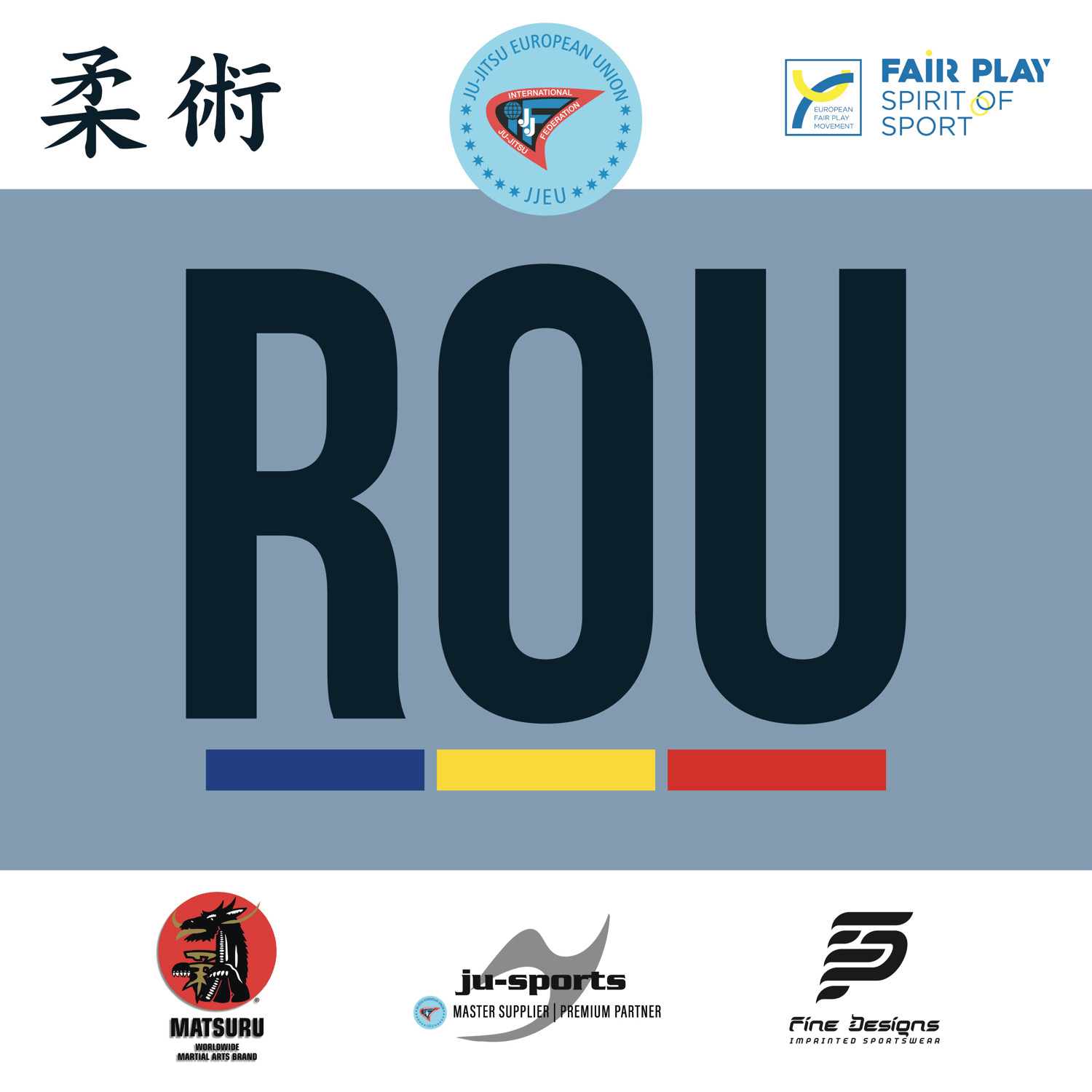martial arts, gi, logo, blau/grau, mehrfarbige streifen