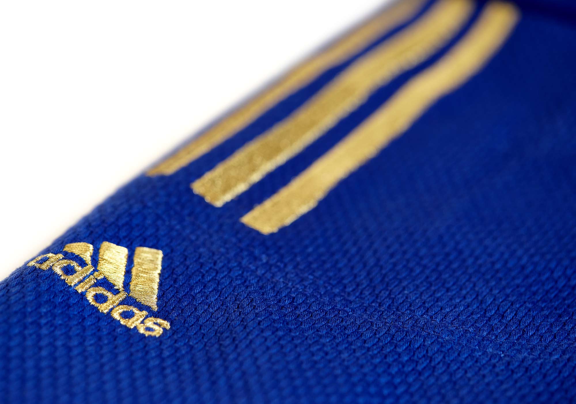 adidas Judoanzug CHAMPION II IJF, blau/goldene Streifen, JIJF