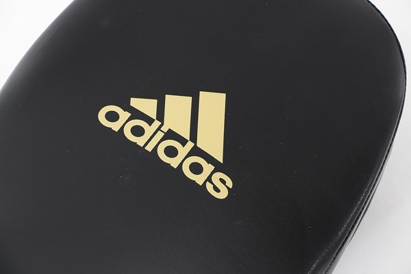 adidas Training Curved Paar-Pratzen kurz schwarz/gold, ADISBAC01