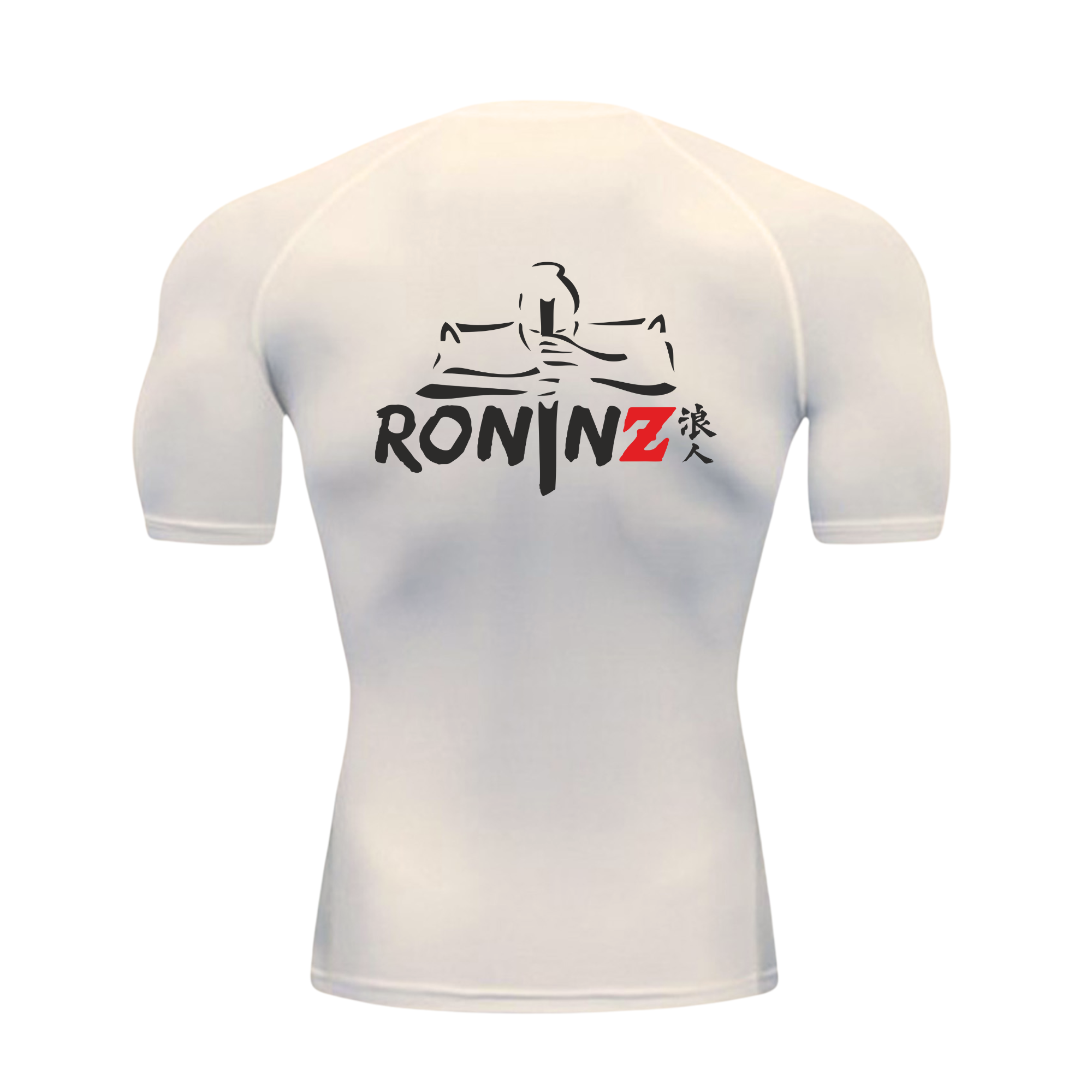 Compression Shirt kurzarm weiß RoninZ Edition