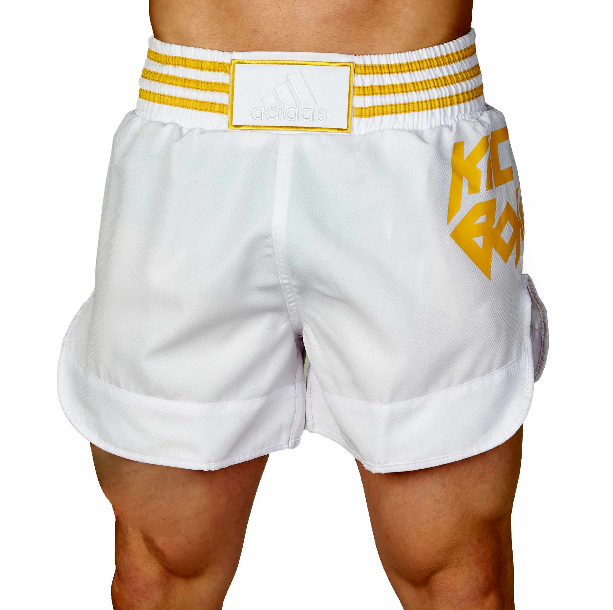 adidas Kick Boxing Shorts white/gold, ADISKB02