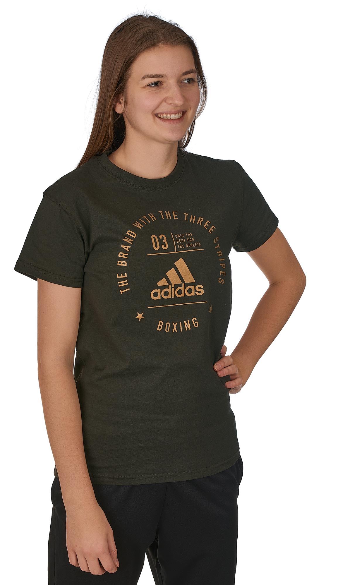 adidas Community T-Shirt "BOXING" olive/gold, adiCL01B