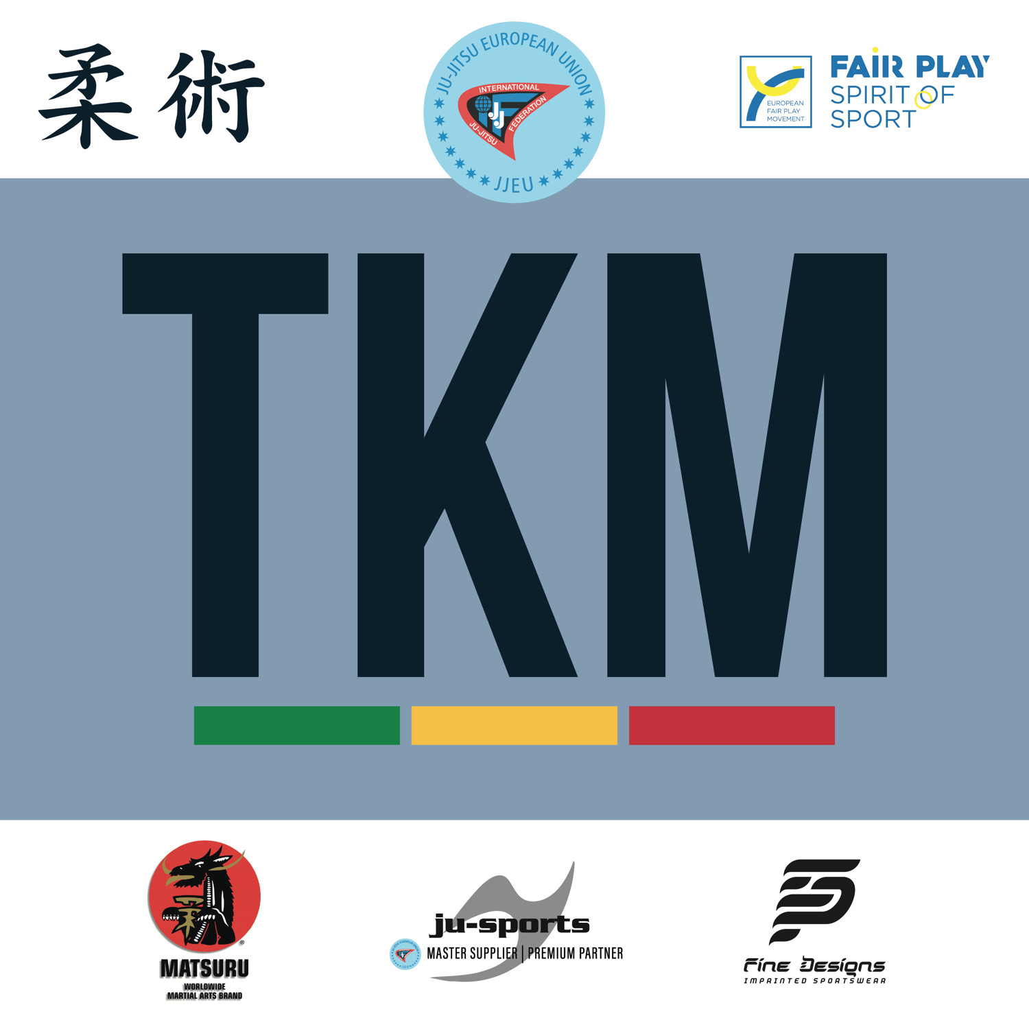 TKM, Jiu-Jitsu, Kampfkunst, Logo, Bunte Streifen