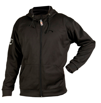 Softshell-Jacke schwarz mit Kapuze