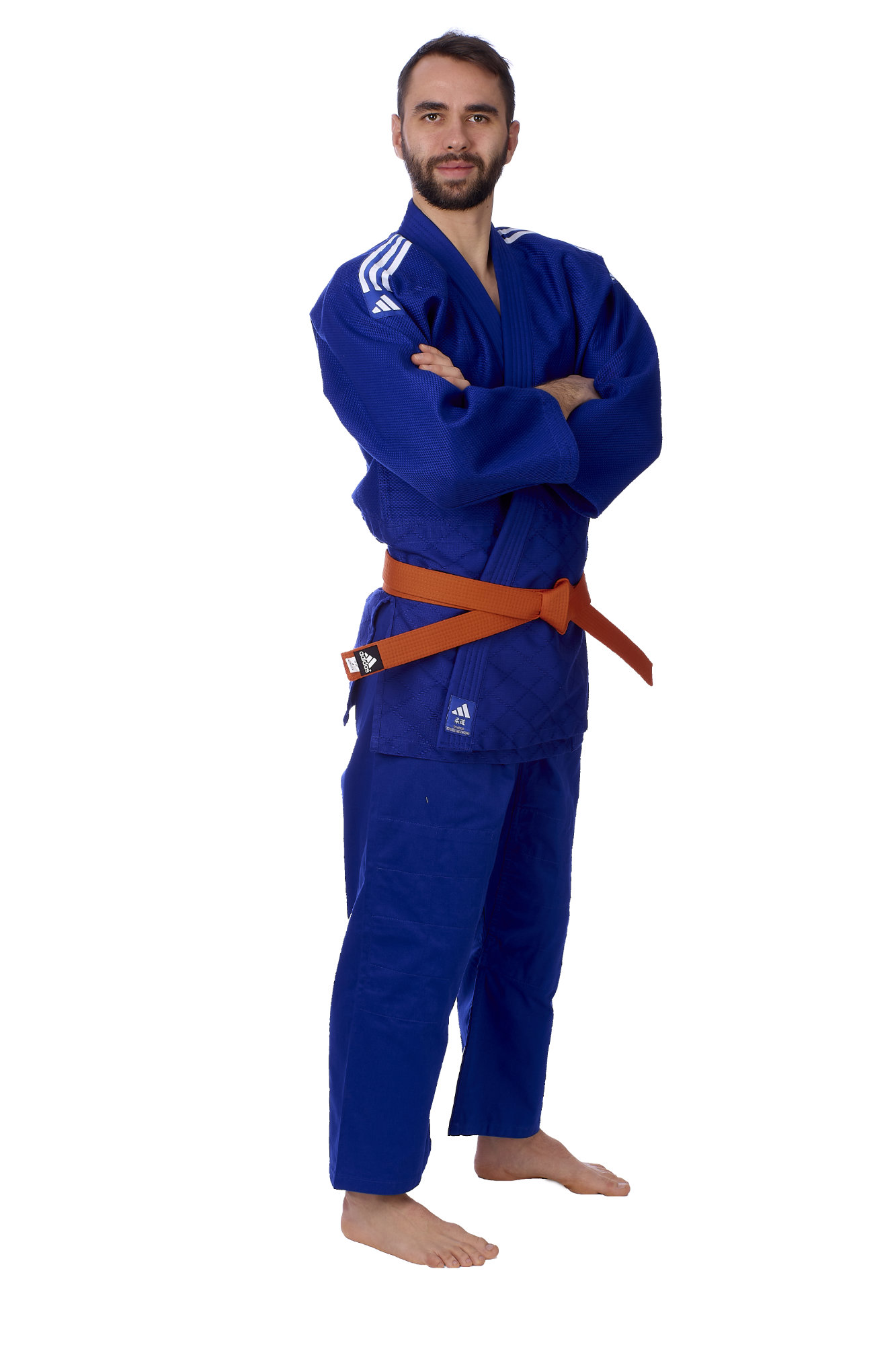 adidas Judo-Anzug "Training" blau/weiße Streifen, J500B