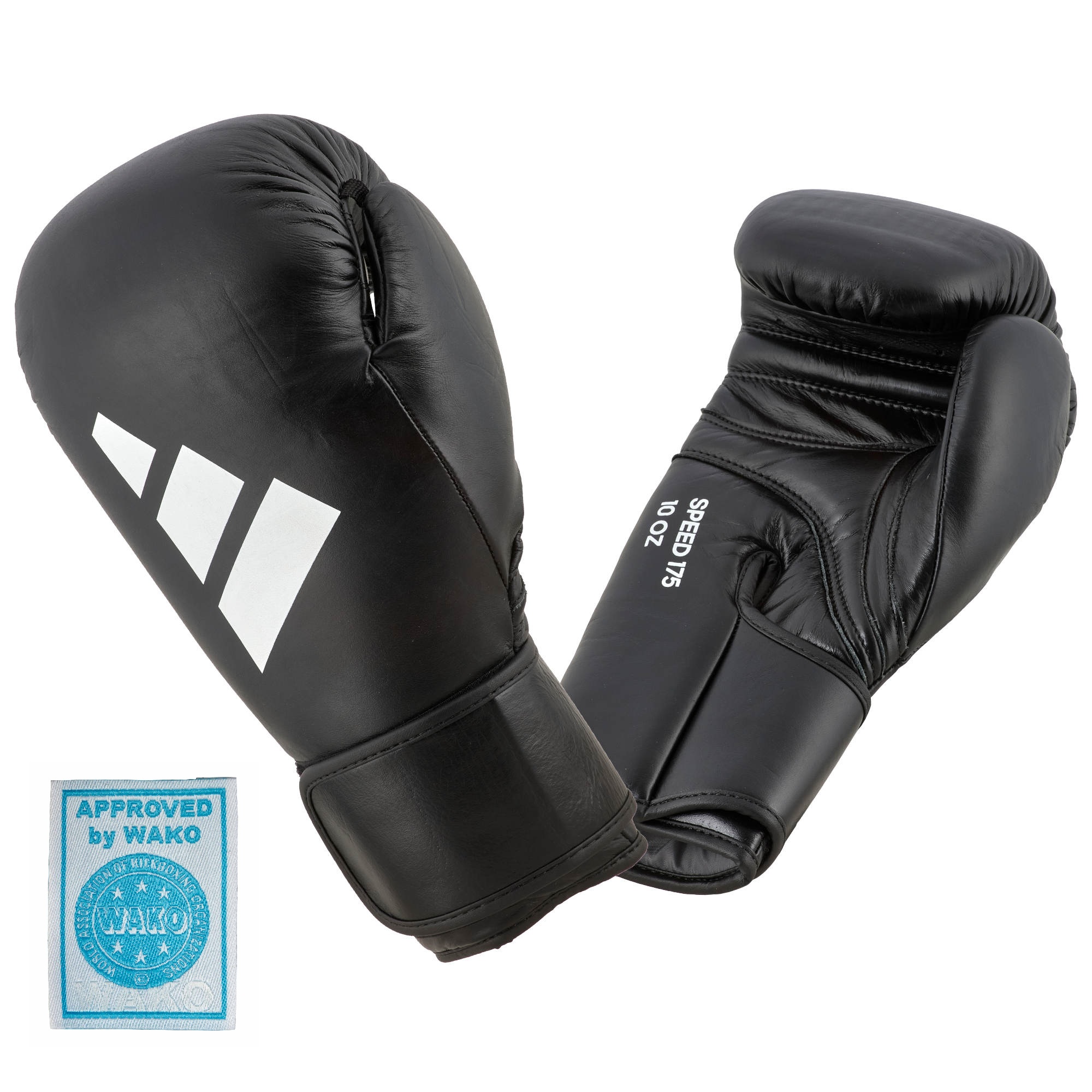 Boxhandschuhe, Leder, Schwarz, Gepolstert, Trainingsausrüstung