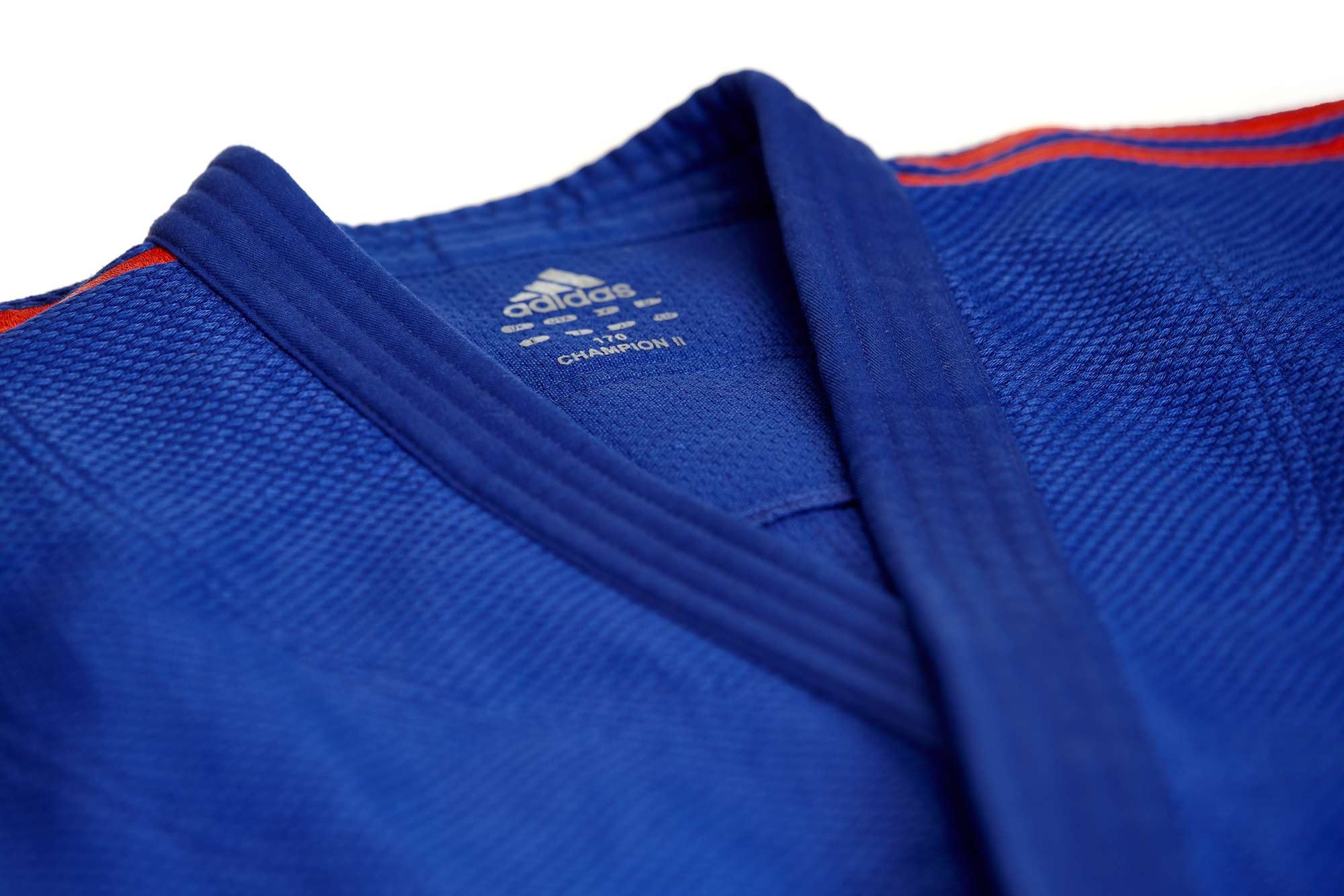 adidas Judoanzug CHAMPION II IJF, blau/rotes Logo, JIJF