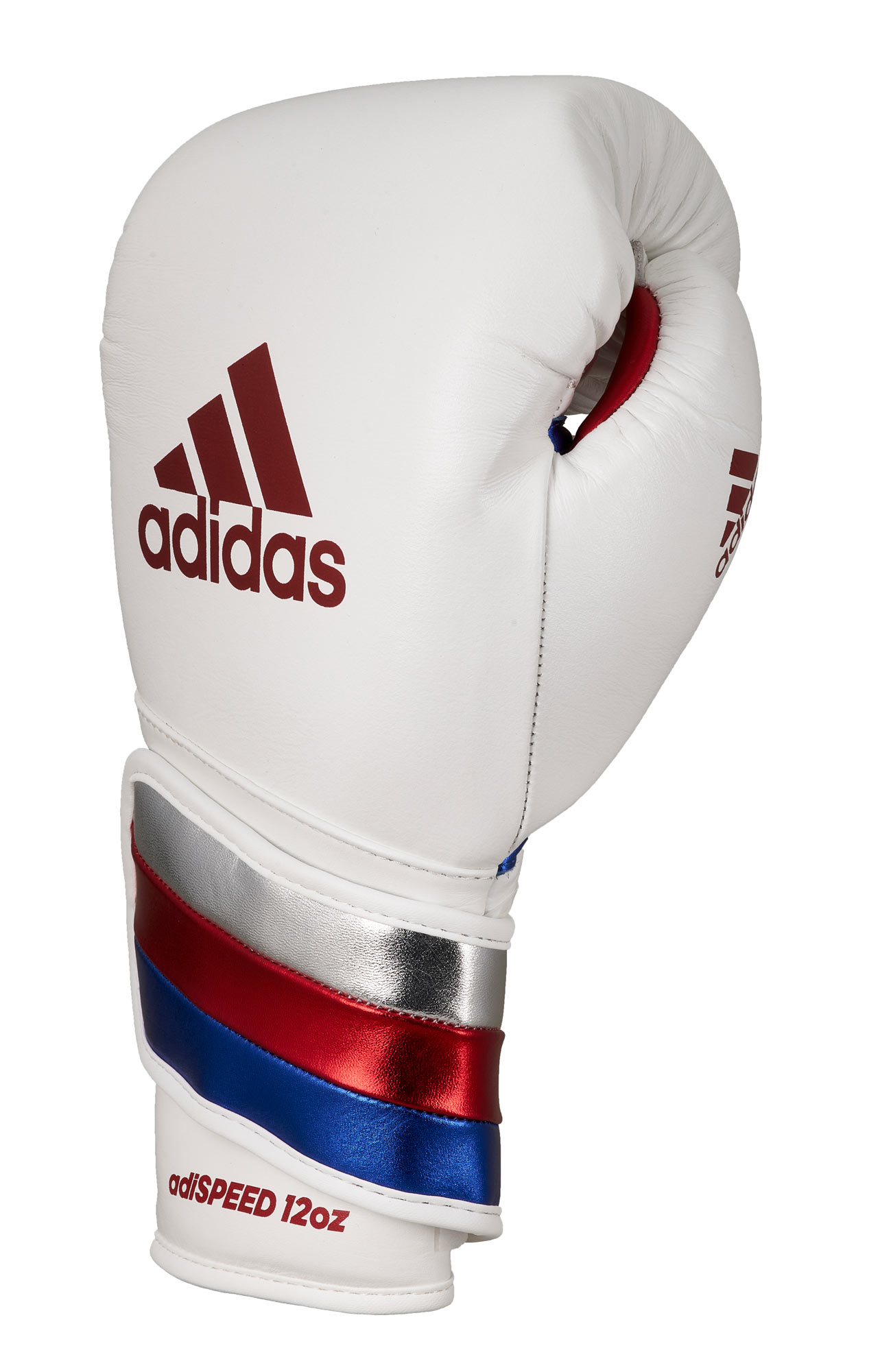 adidas adispeed strap up boxing gloves white/blue/red, ADISBG501PRO