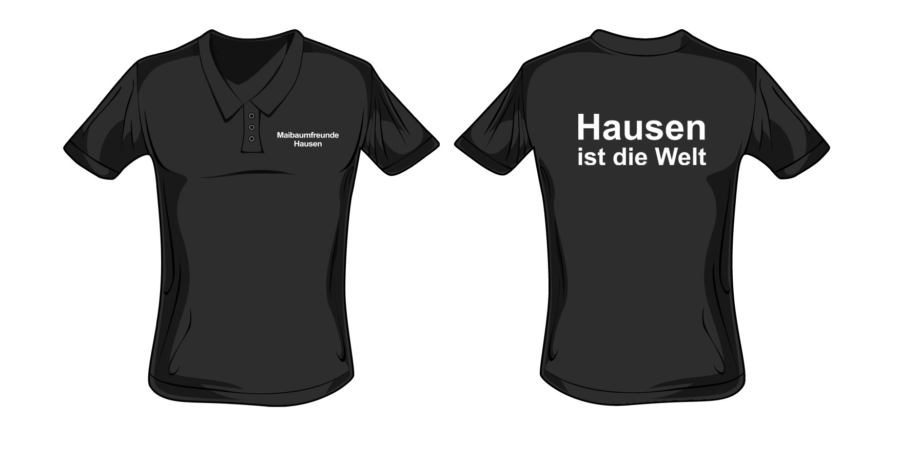 Team Polo schwarz Maibaumfreunde Hausen
