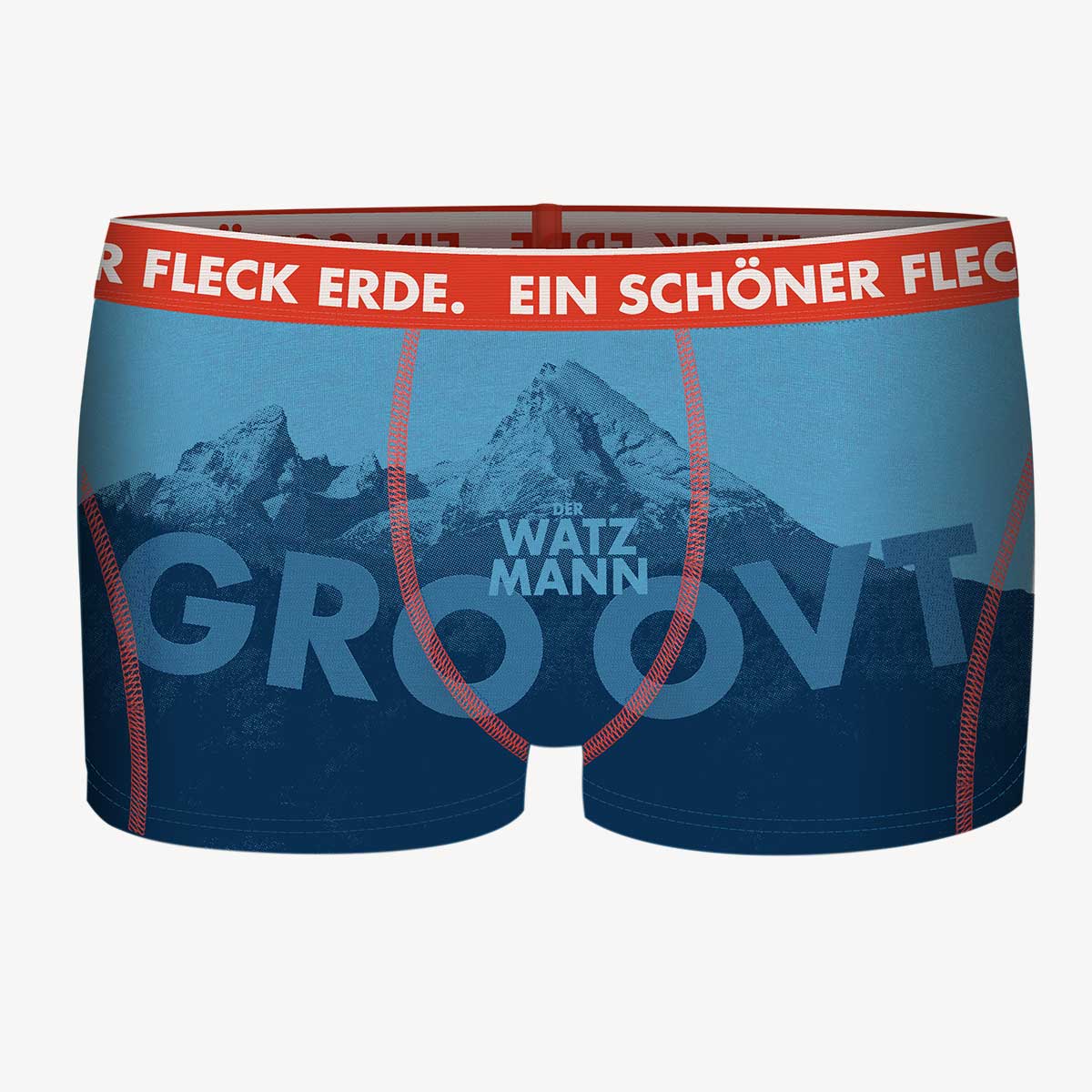 Boxershorts "Der Watzmann groovt" himmelblau, Herren