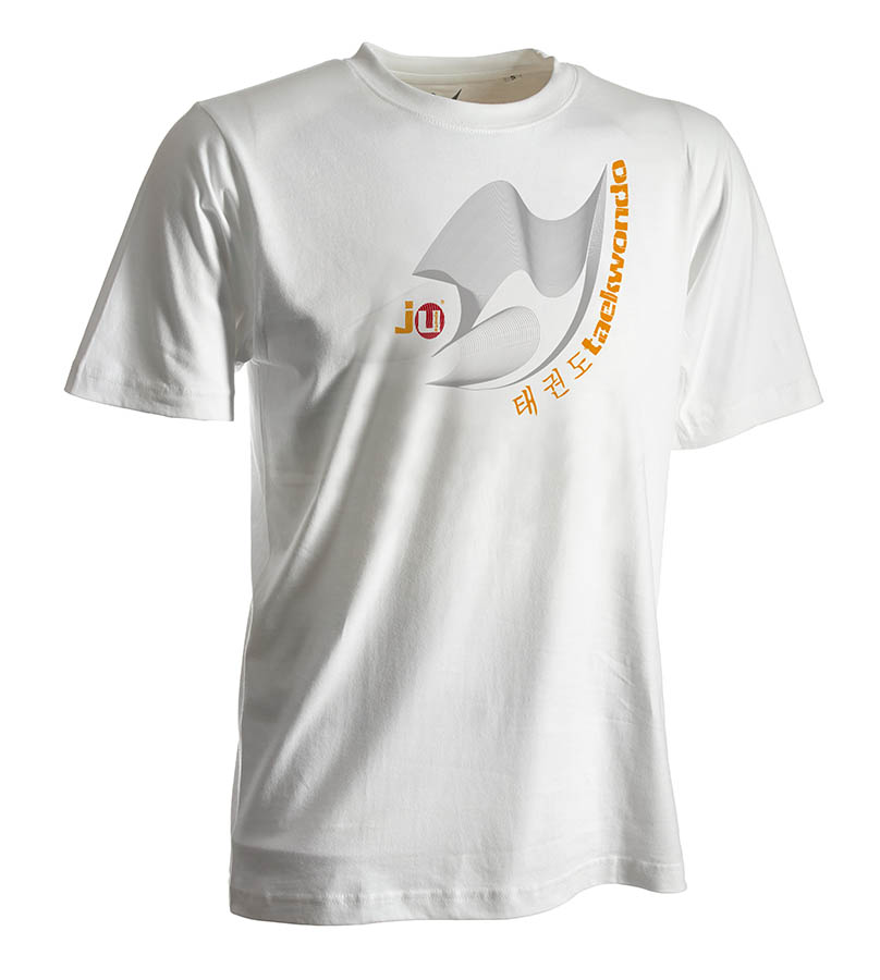 Taekwondo-Shirt Moiré weiß