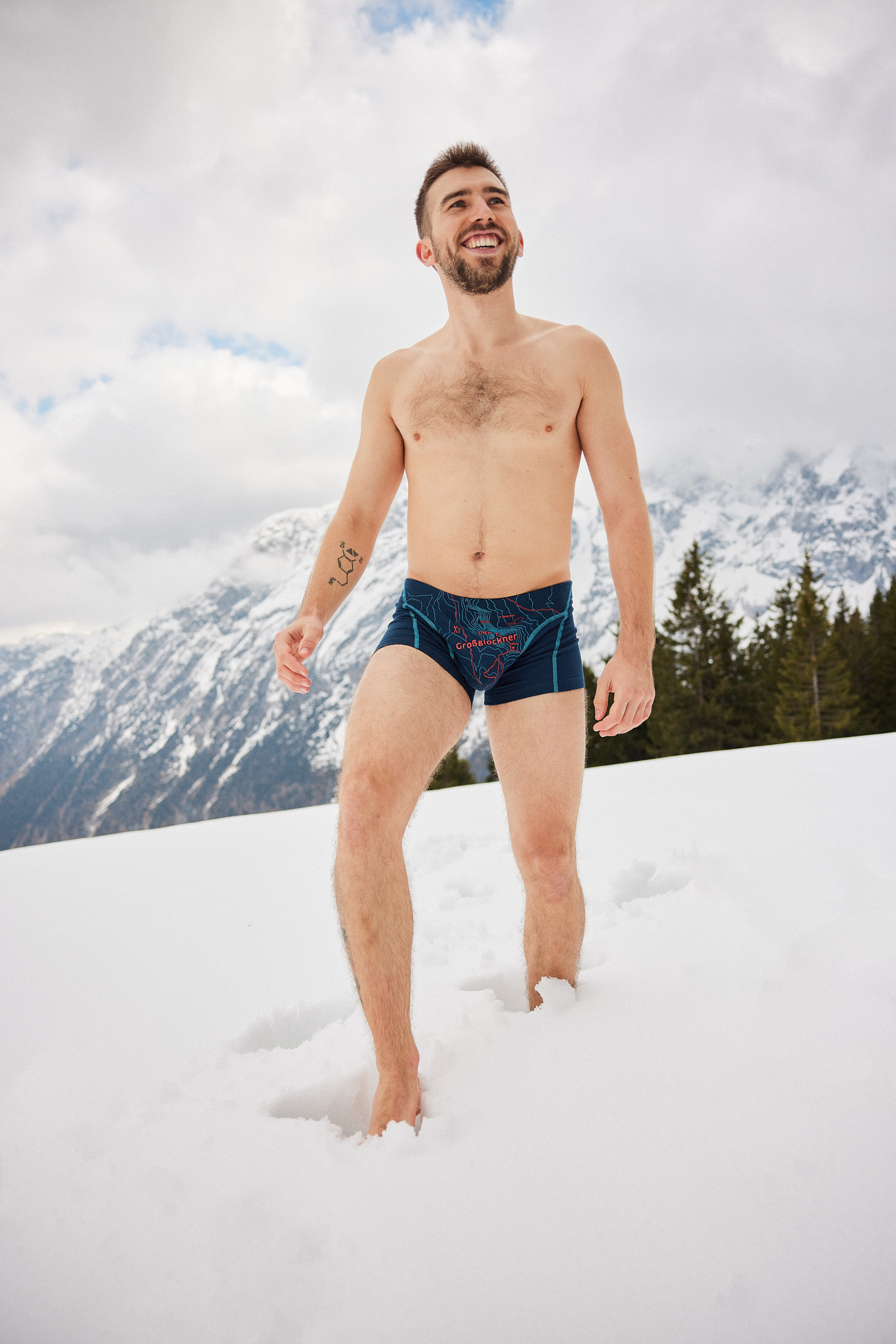 Boxershorts "Großglockner" tiefblau, Herren