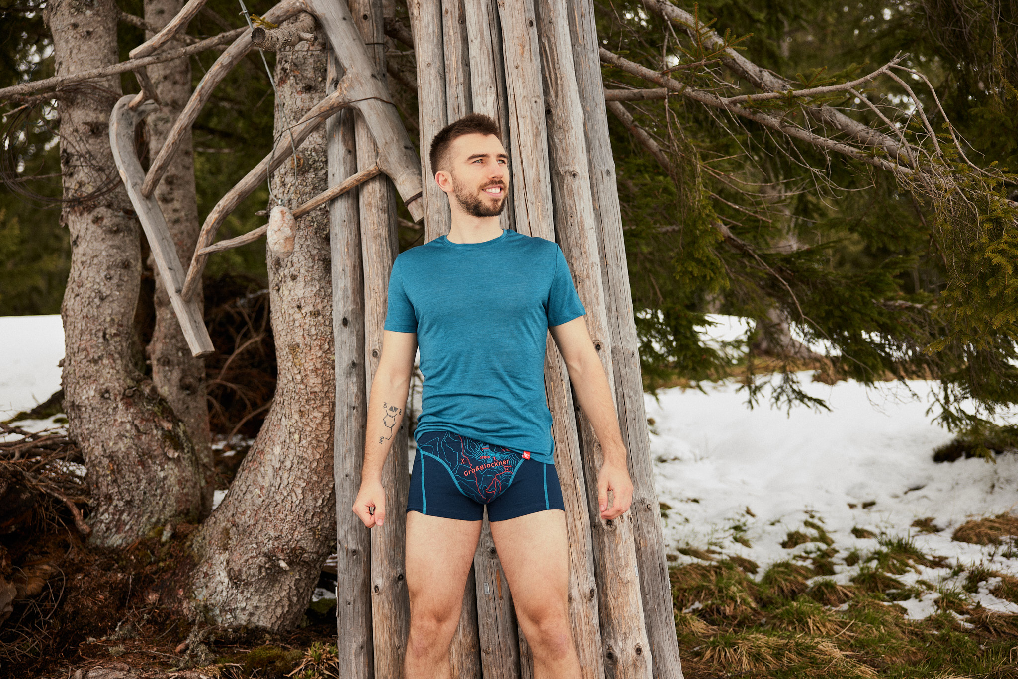 Boxershorts "Großglockner" tiefblau, Herren