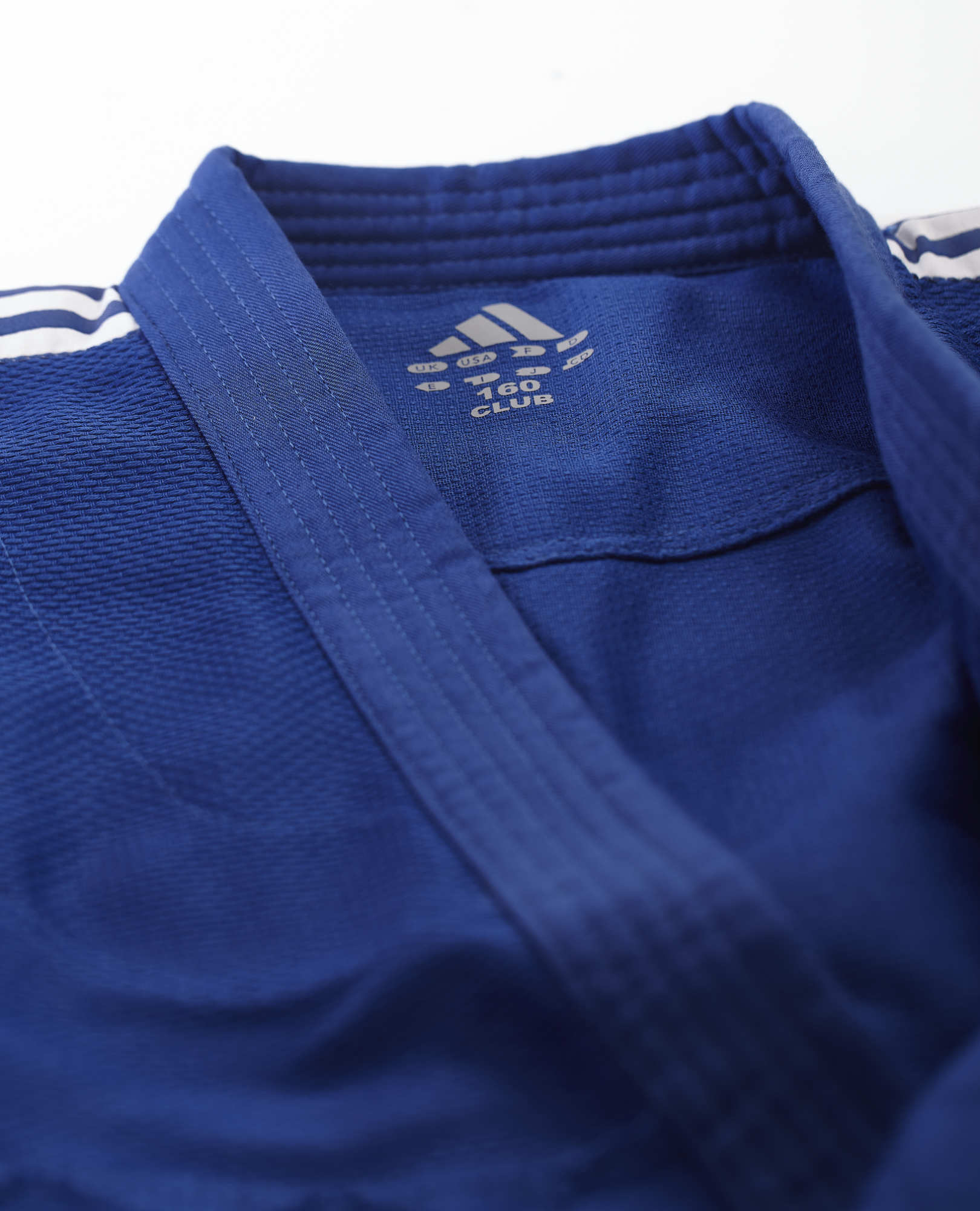 adidas Judo-Anzug Club blau/weiße Streifen, J350B