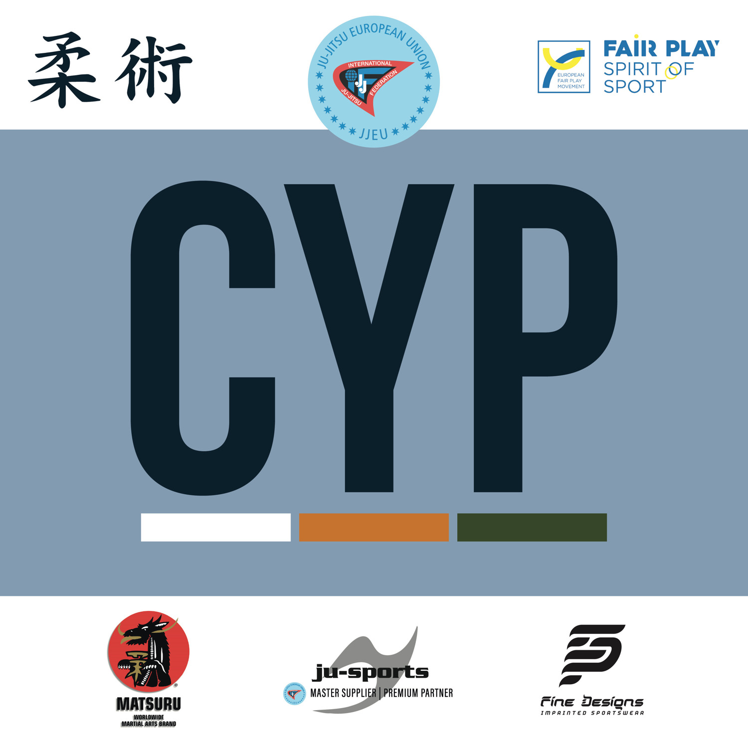 martial arts, giant letters, CYP, color blocks, logos