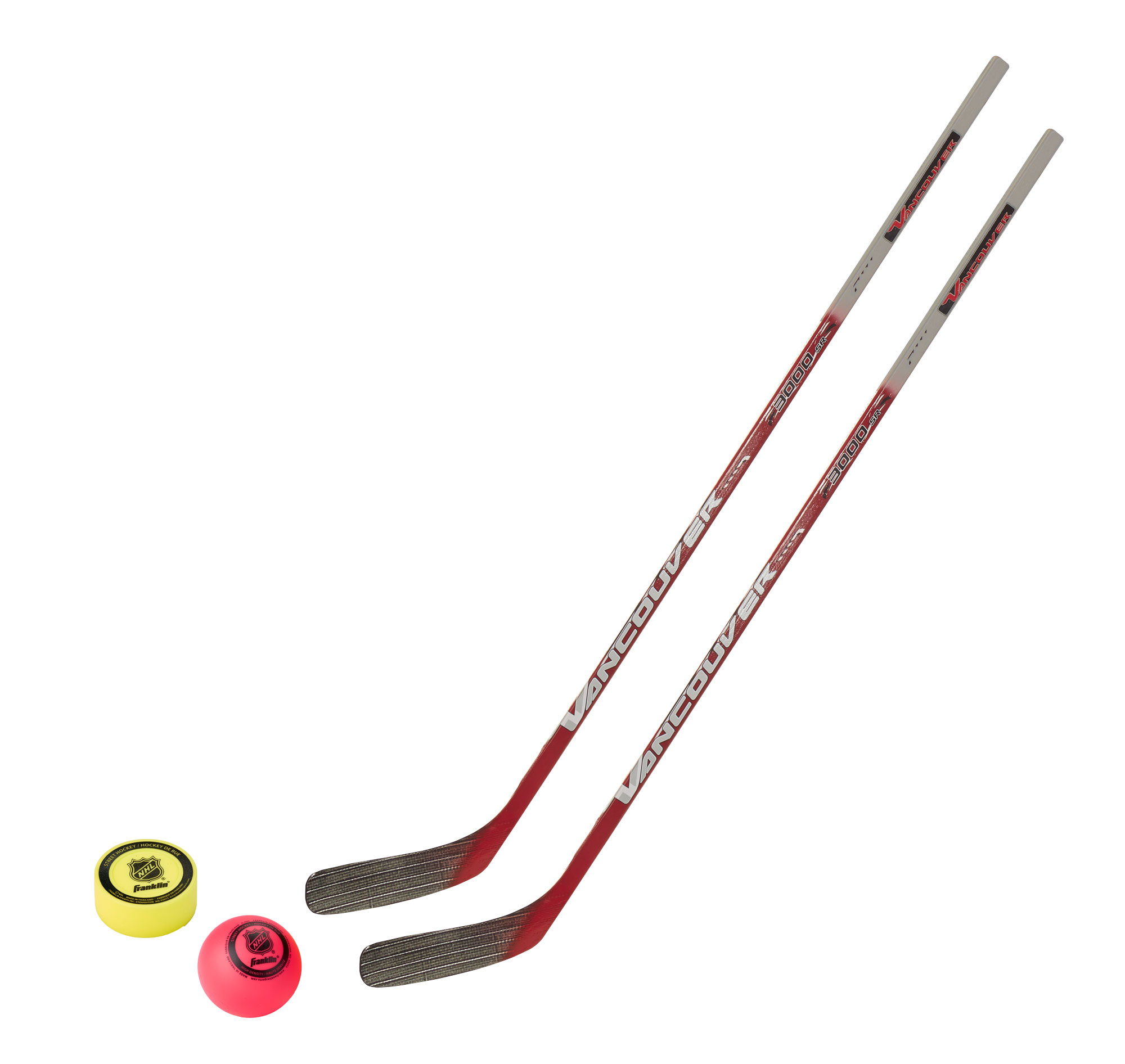 2 x Vancouver Streethockeyschläger ABS 3000 Senior + Ball & Puck