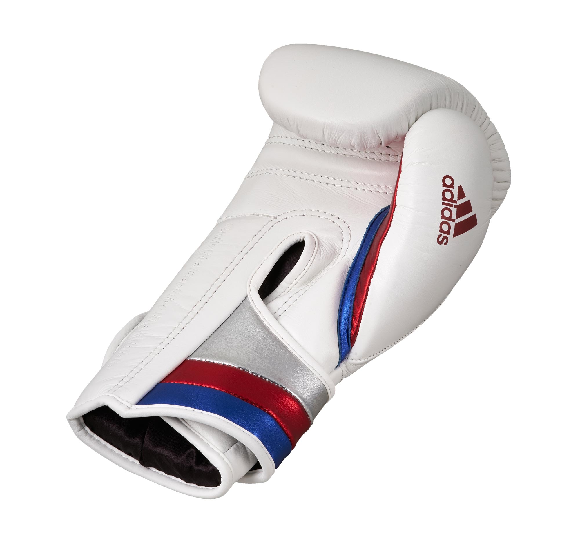 adidas adispeed strap up boxing gloves white/blue/red, ADISBG501PRO