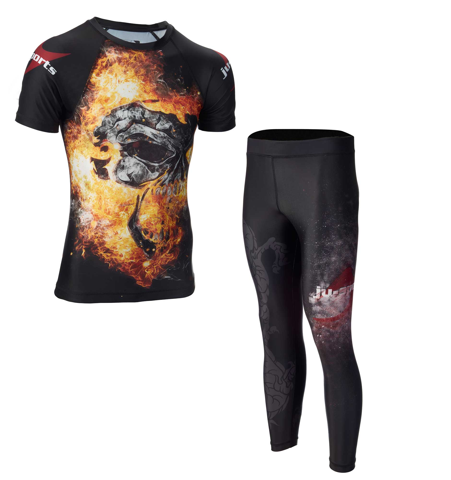 Dark Line Set "Skull": Rashguard + Spats