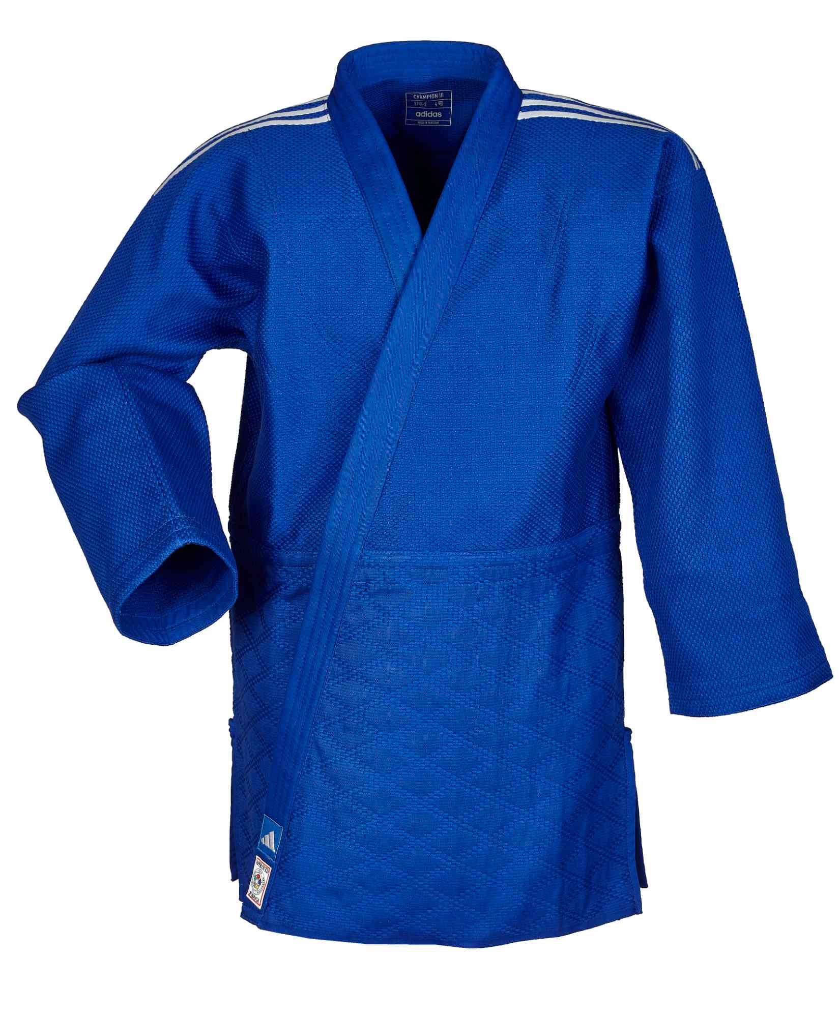 adidas Judojacke CHAMPION III IJF - Model 2 JIJFB-JAC blau / weiße Streifen