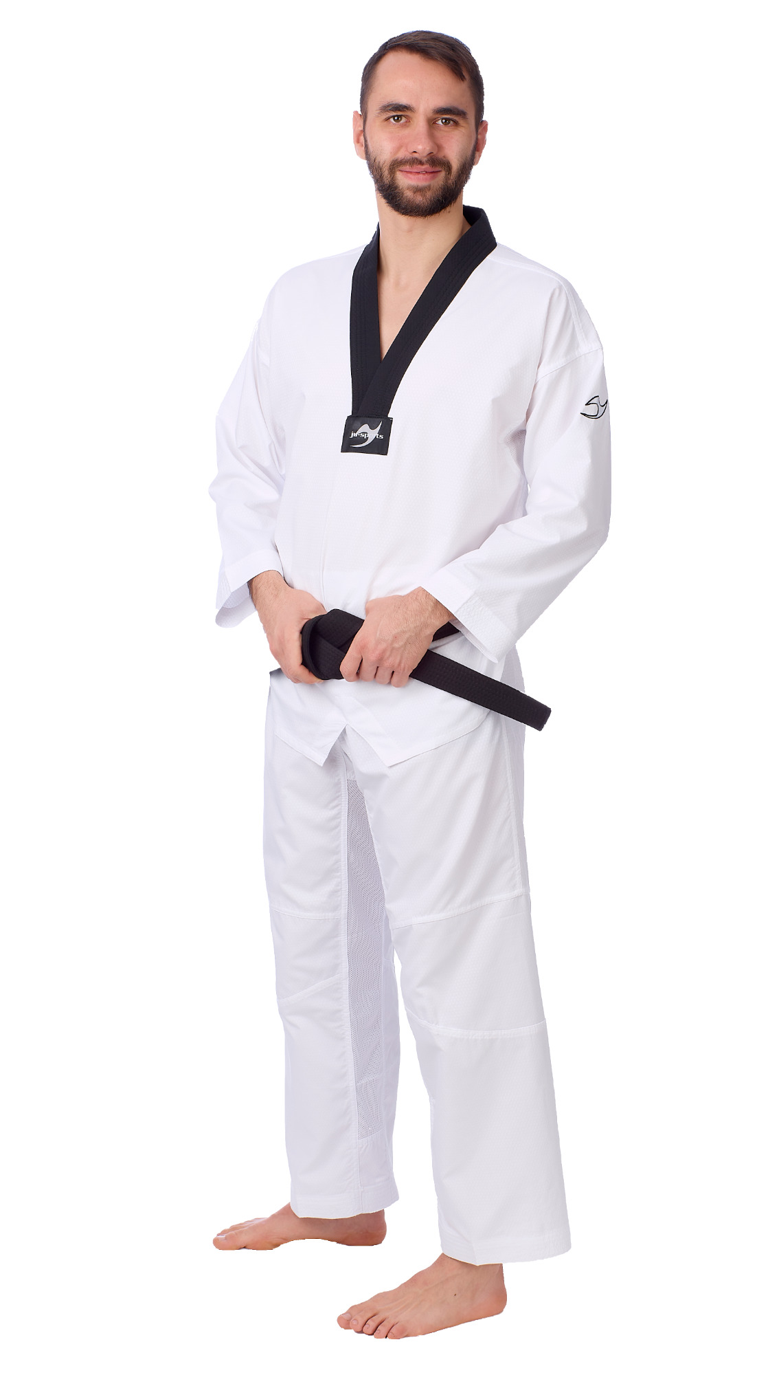 Taekwondo-Anzug Performance pro schwarzes Revers