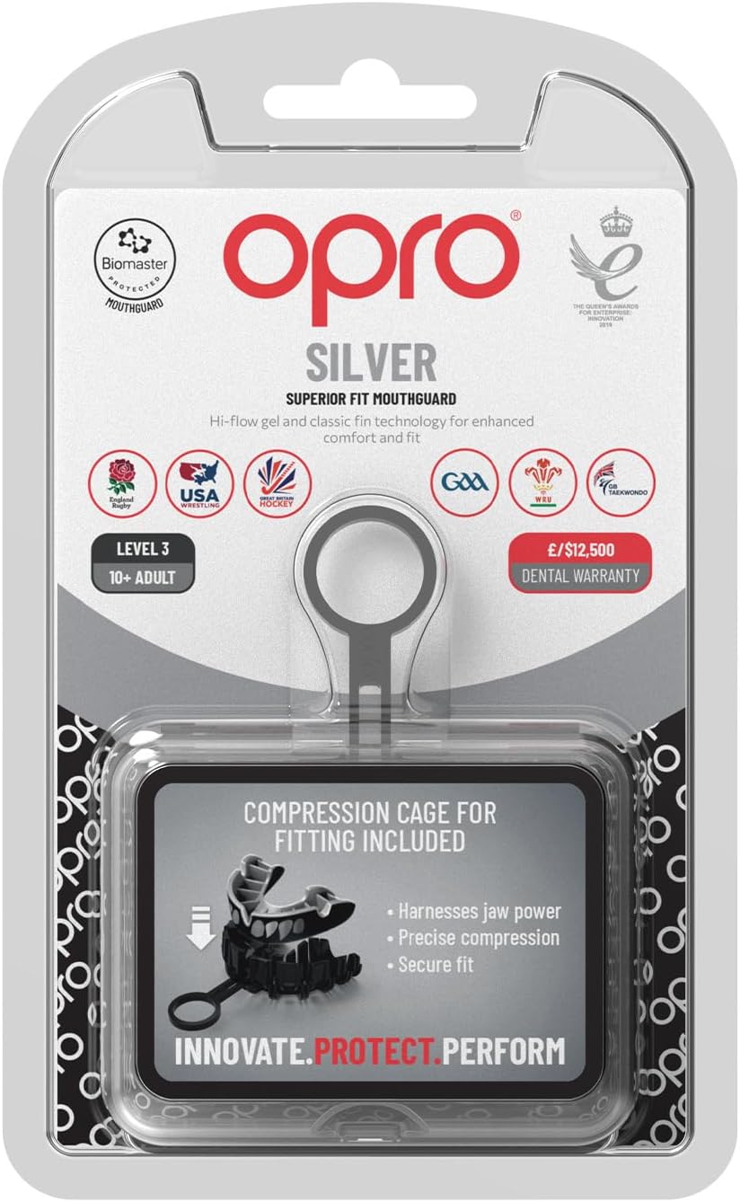 OPRO Zahnschutz Silver Senior 2022 - Jaws black/silver