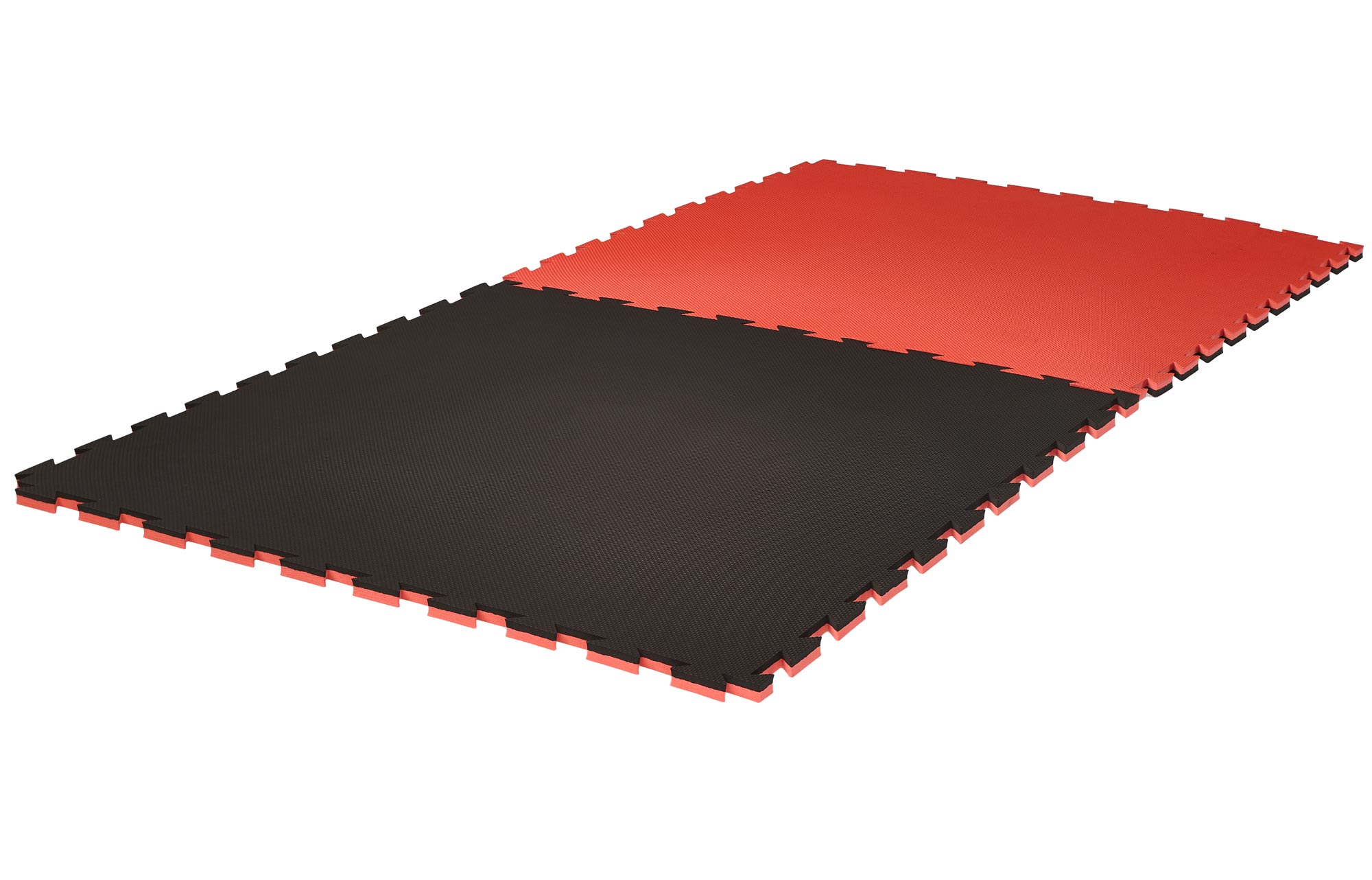 Puzzlematte Pro Grappling 2 cm Crosstexture schwarz/rot Wendematte