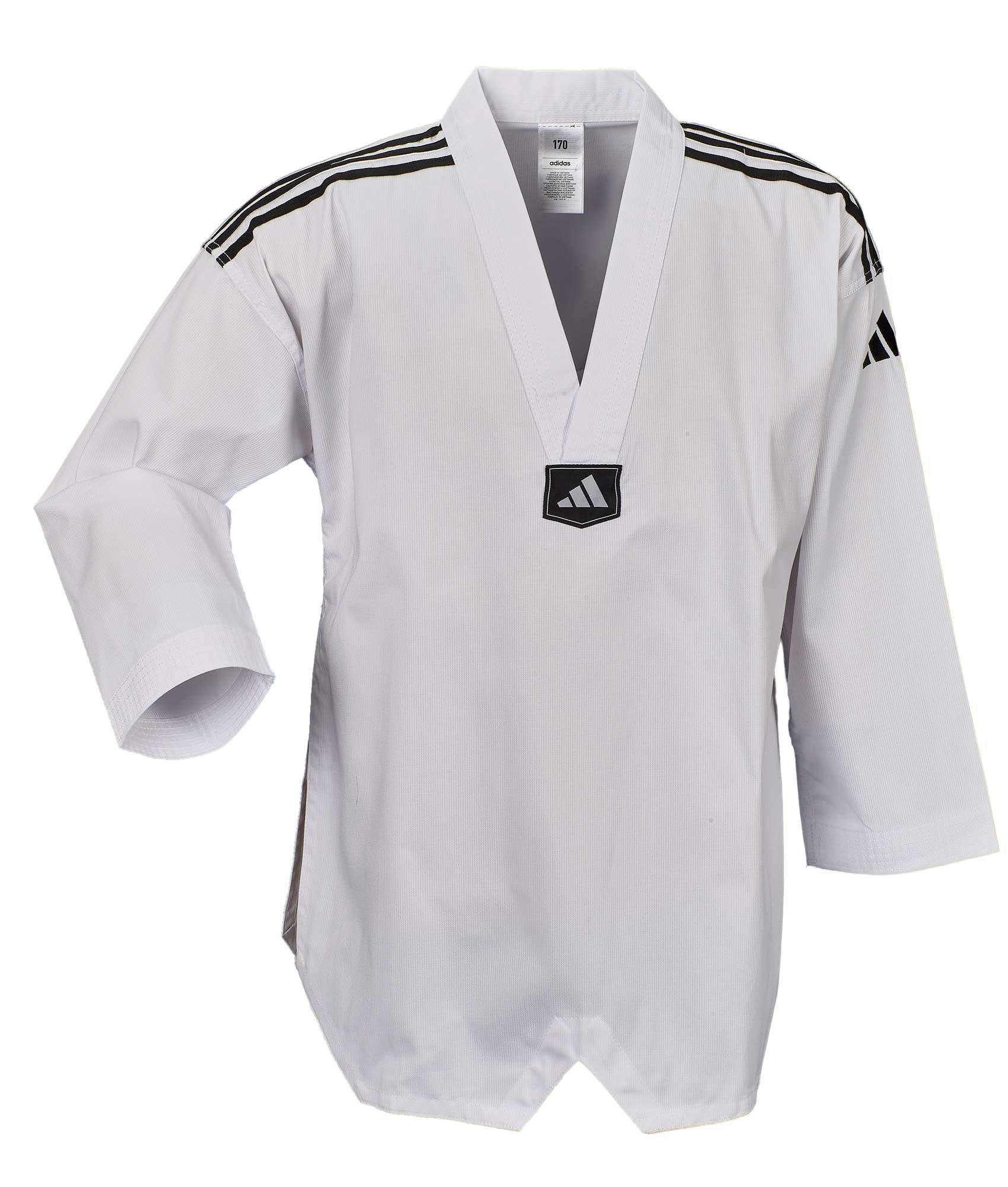 adidas Taekwondoanzug, Adi Club 3 stripes, weißes Revers, ADITCB02 adidas Taekwondoanzug, Adi Club 3 stripes, weißes Revers, ADITCB02