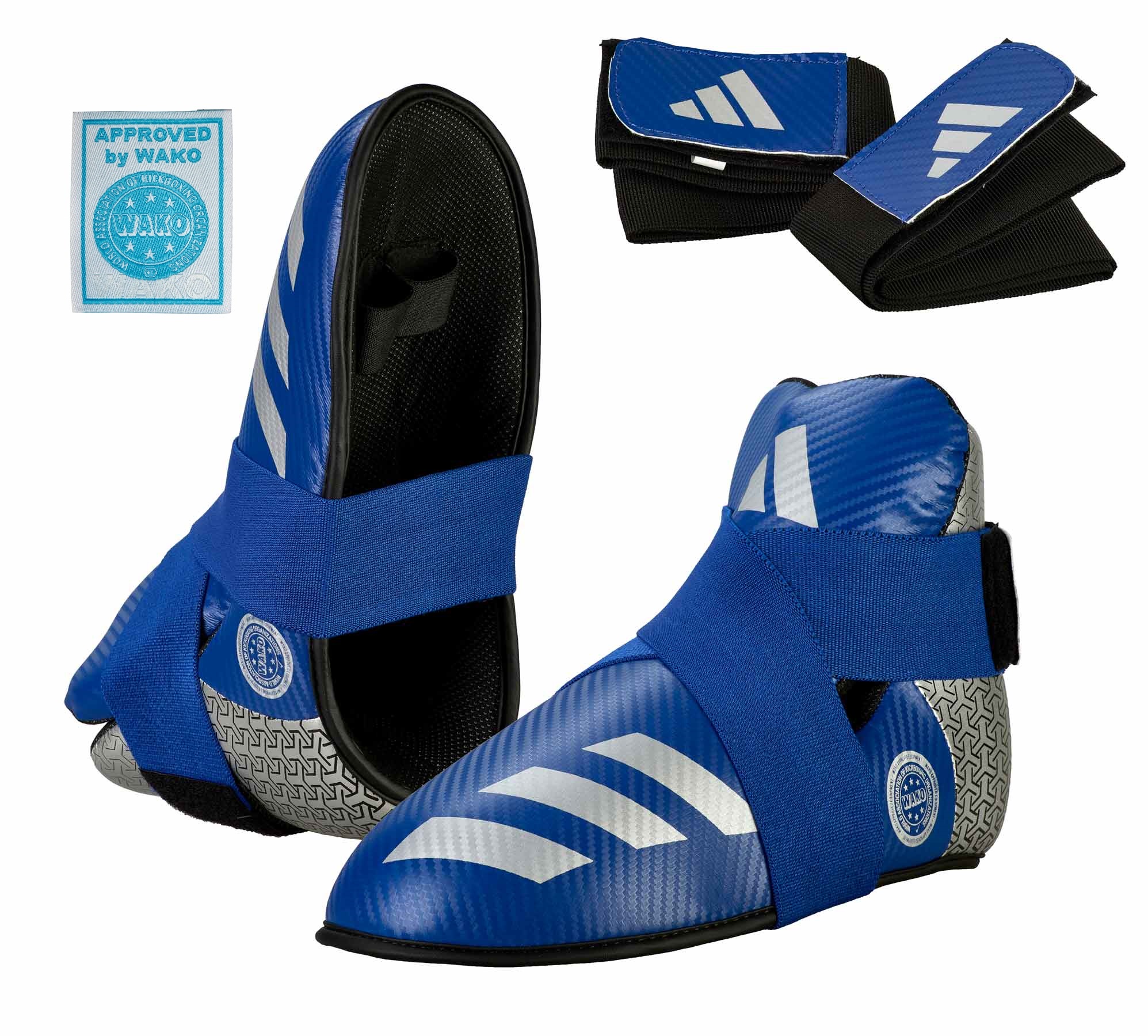 adidas Pro Kickboxing Fußschutz blue/silver, adiKBB300HD