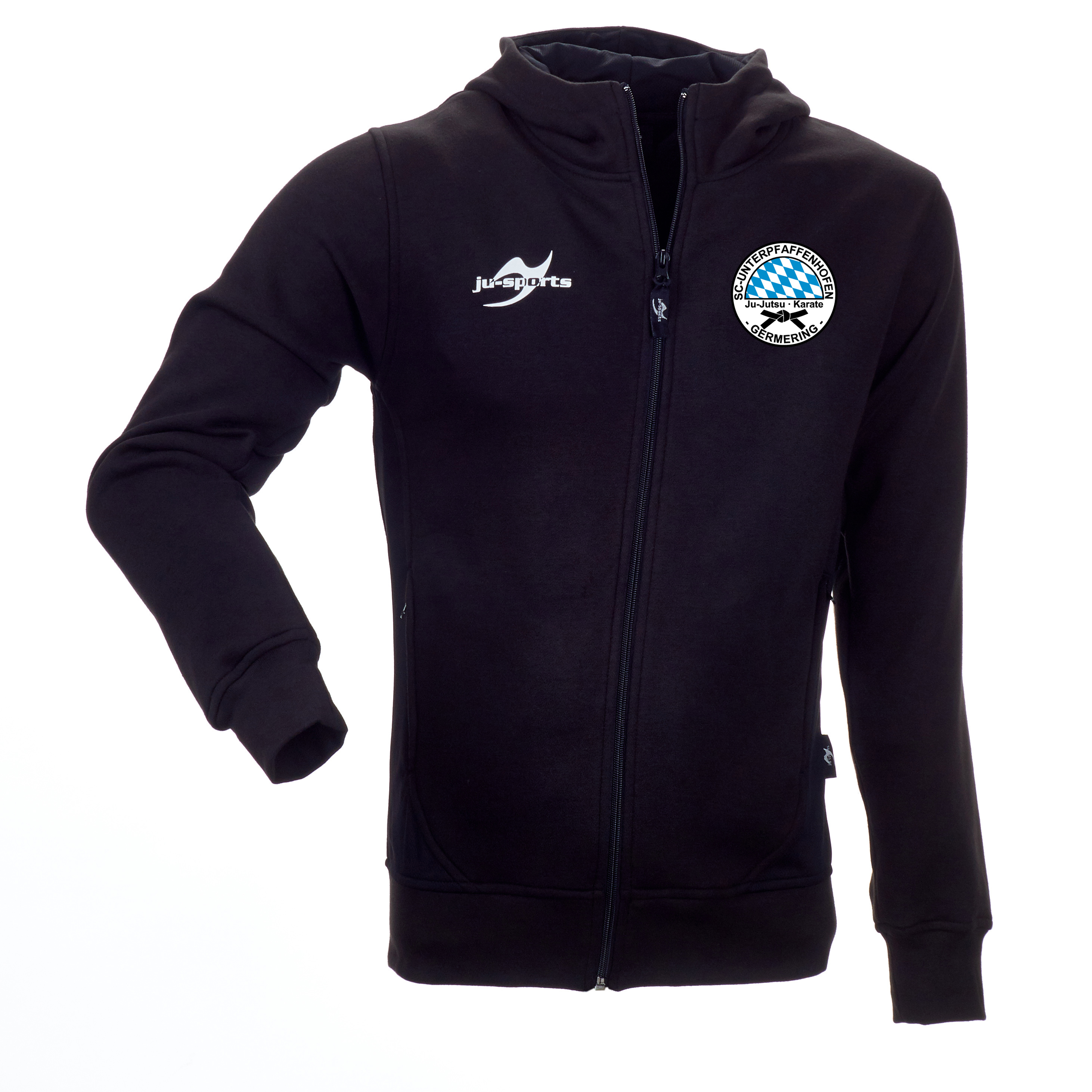 Teamwear Element Core Zip Hoodie schwarz SCUG Karate