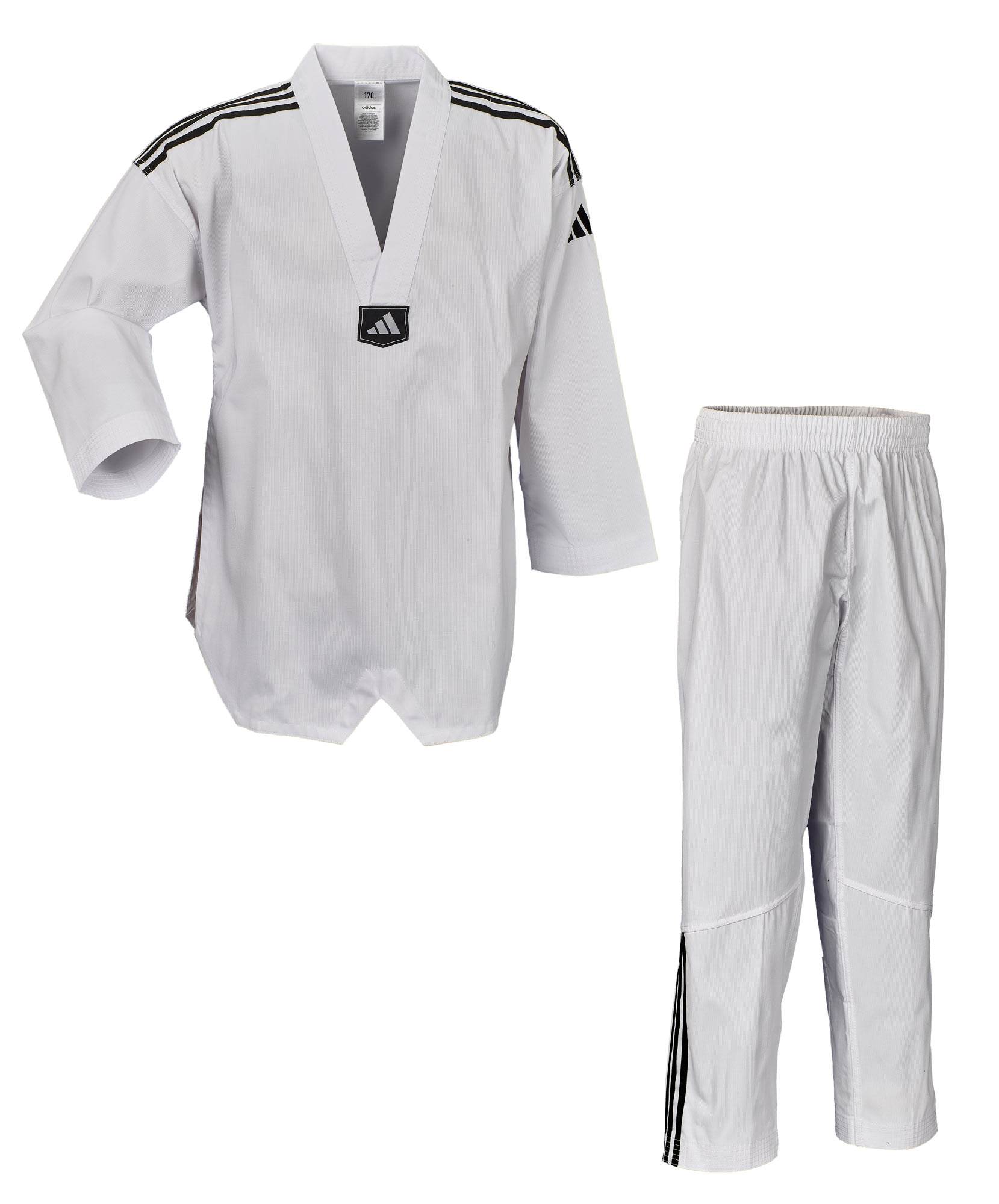 adidas Taekwondoanzug, Adi Club 3 stripes, weißes Revers, ADITCB02 adidas Taekwondoanzug, Adi Club 3 stripes, weißes Revers, ADITCB02