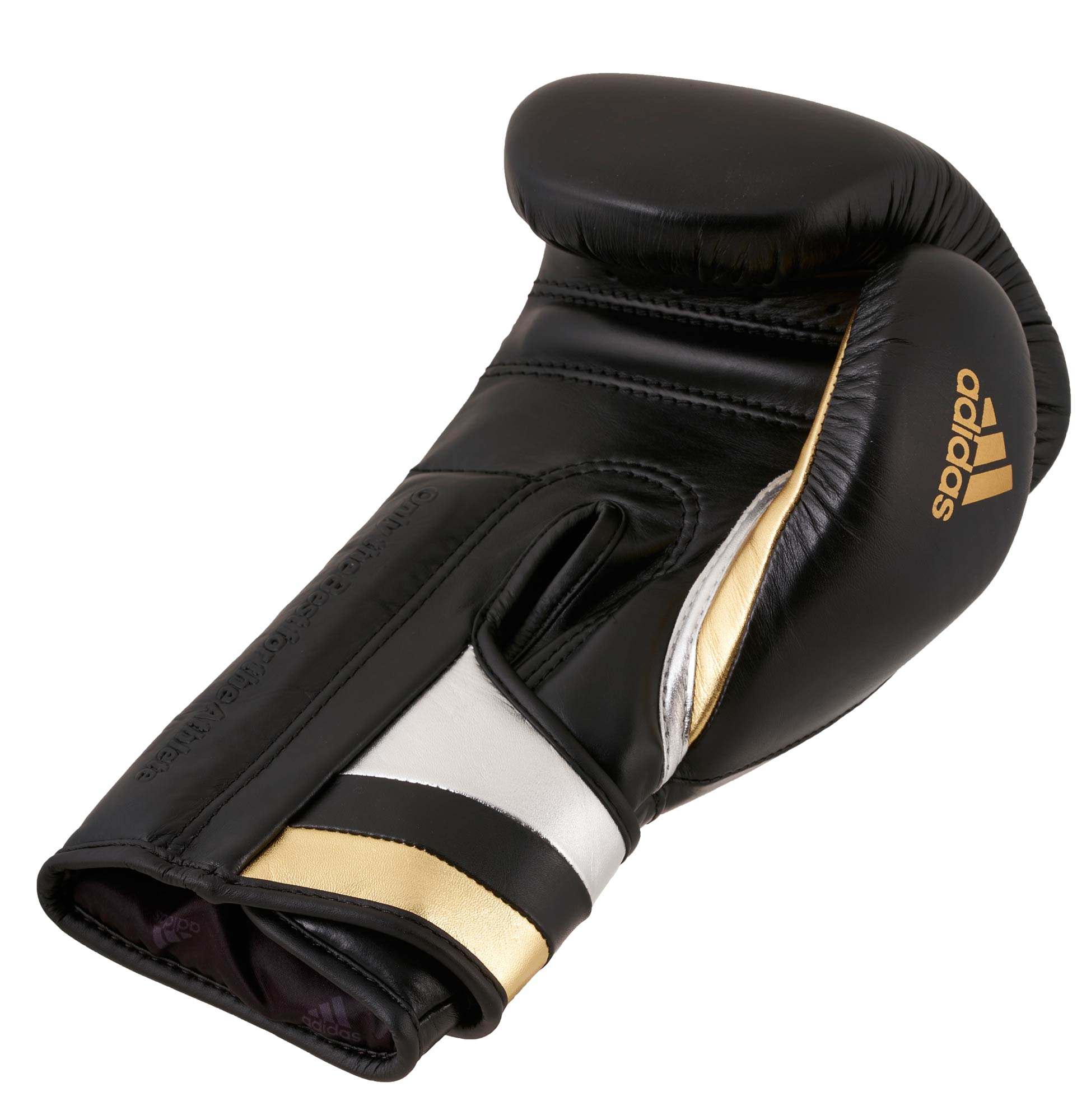 adidas adispeed strap up boxing gloves black/gold/silver, ADISBG501PRO