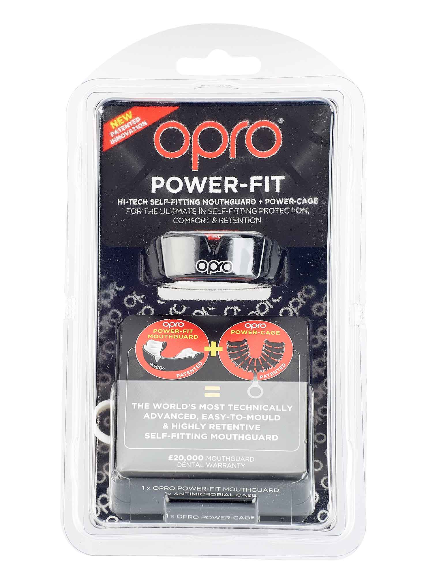 OPRO Zahnschutz PowerFit Black/White