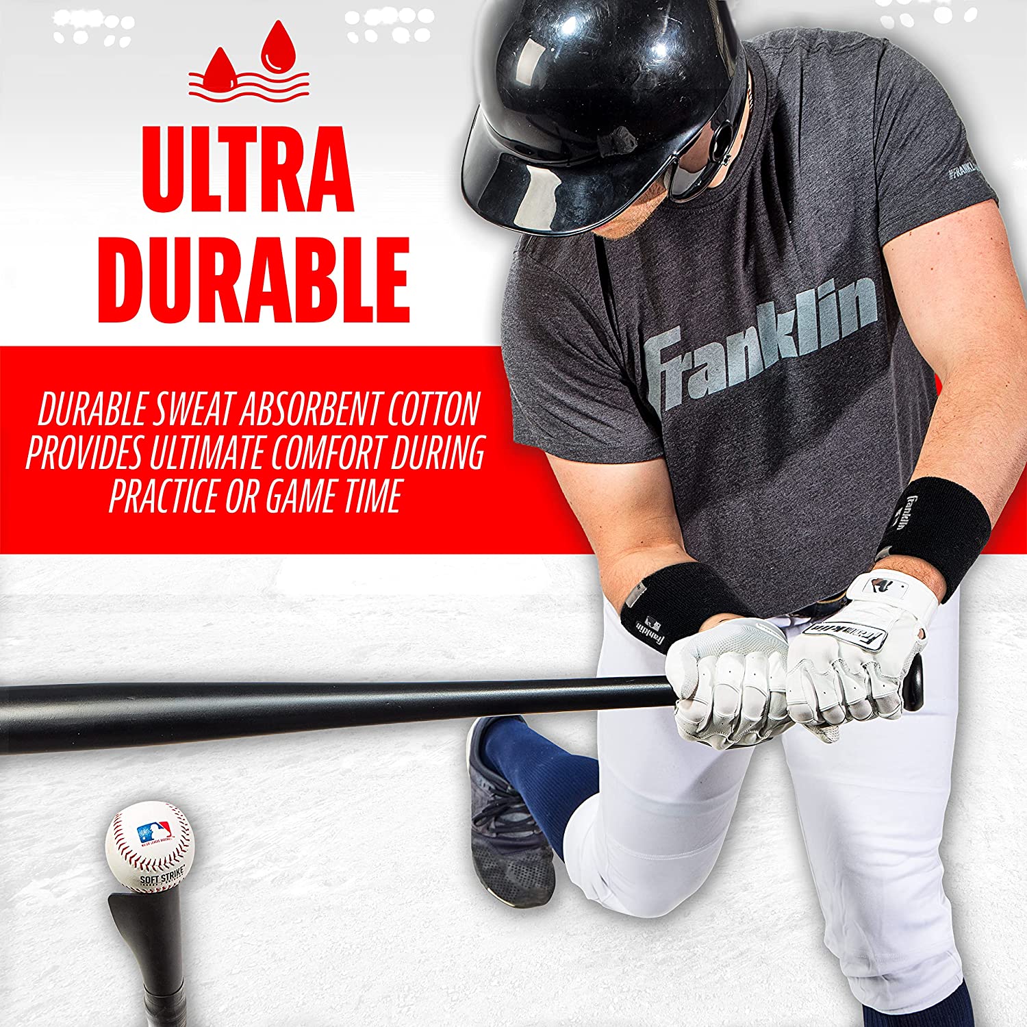 Franklin MLB® Wende-Schweißband grau/schwarz