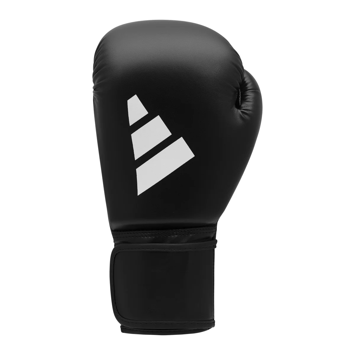Boxhandschuh, Leder, Schwarz, Klettverschluss, Monochromes Logo