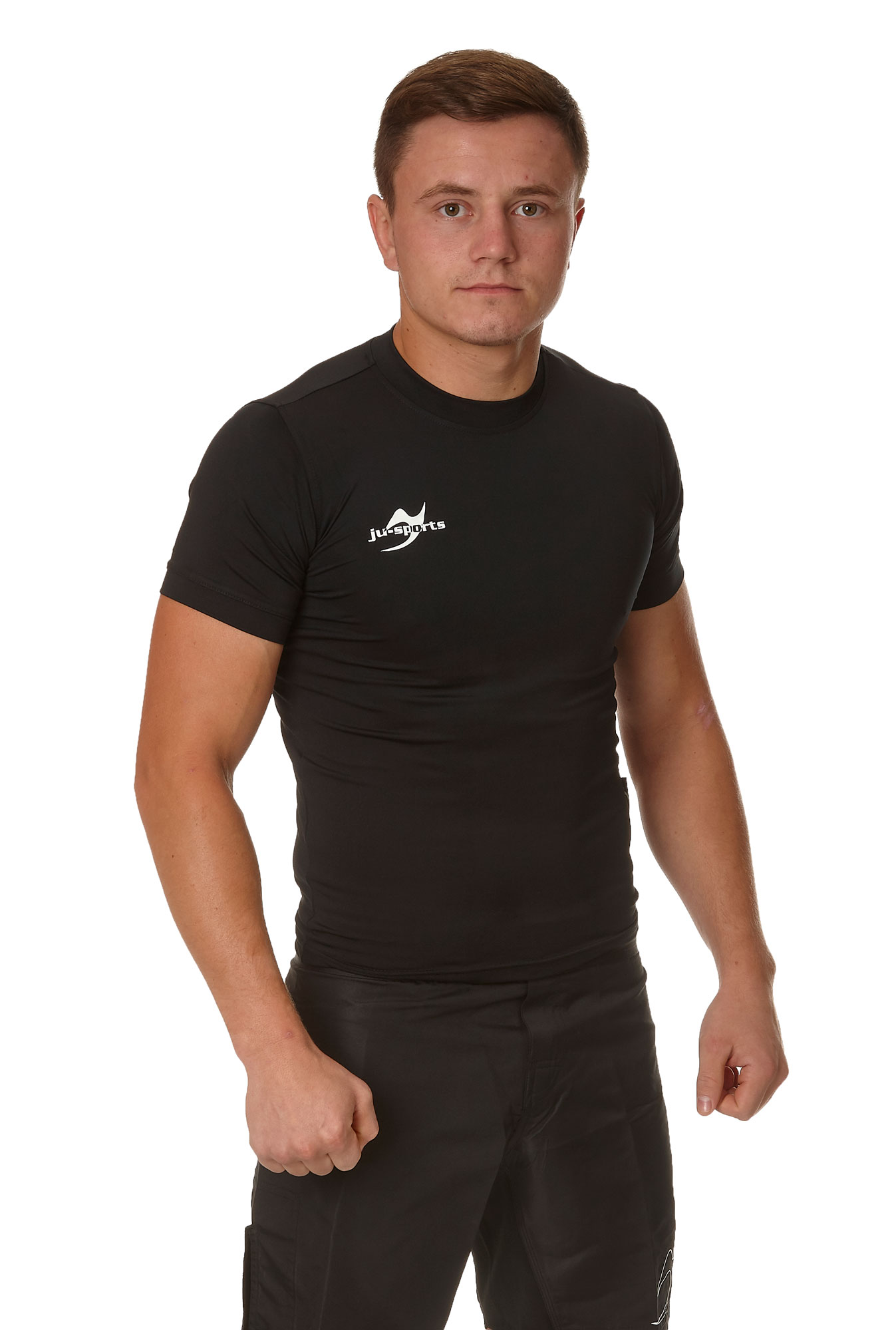 Compression Shirt kurzarm schwarz