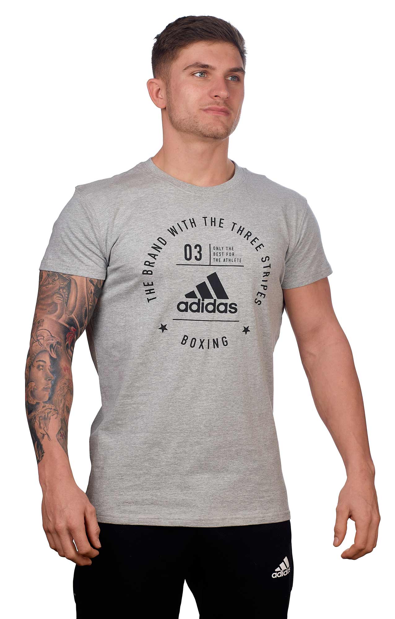 adidas Community T-Shirt "BOXING" grey/black, adiCL01B