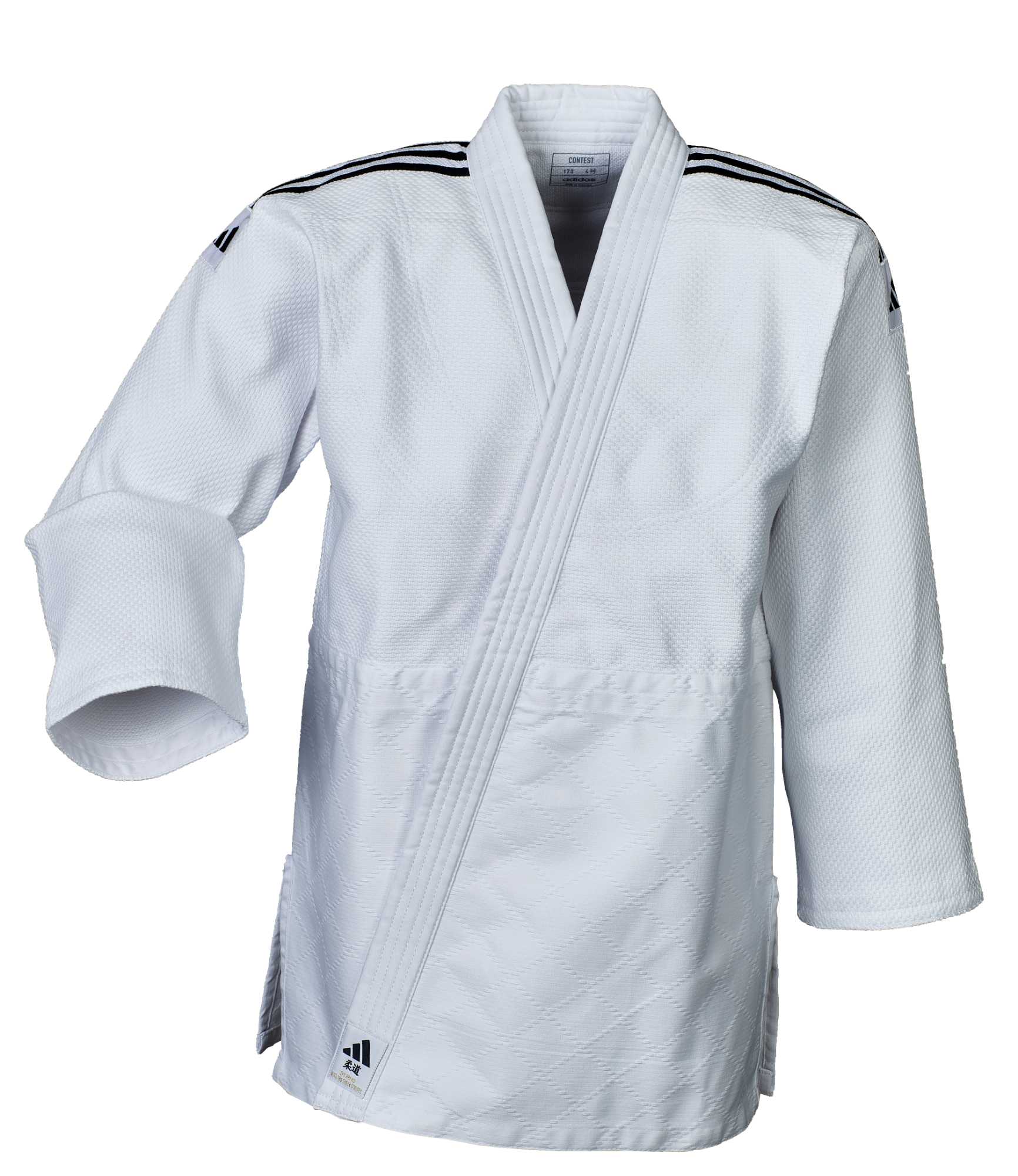 adidas Judo-Anzug Contest weiß/schwarze Streifen, J650