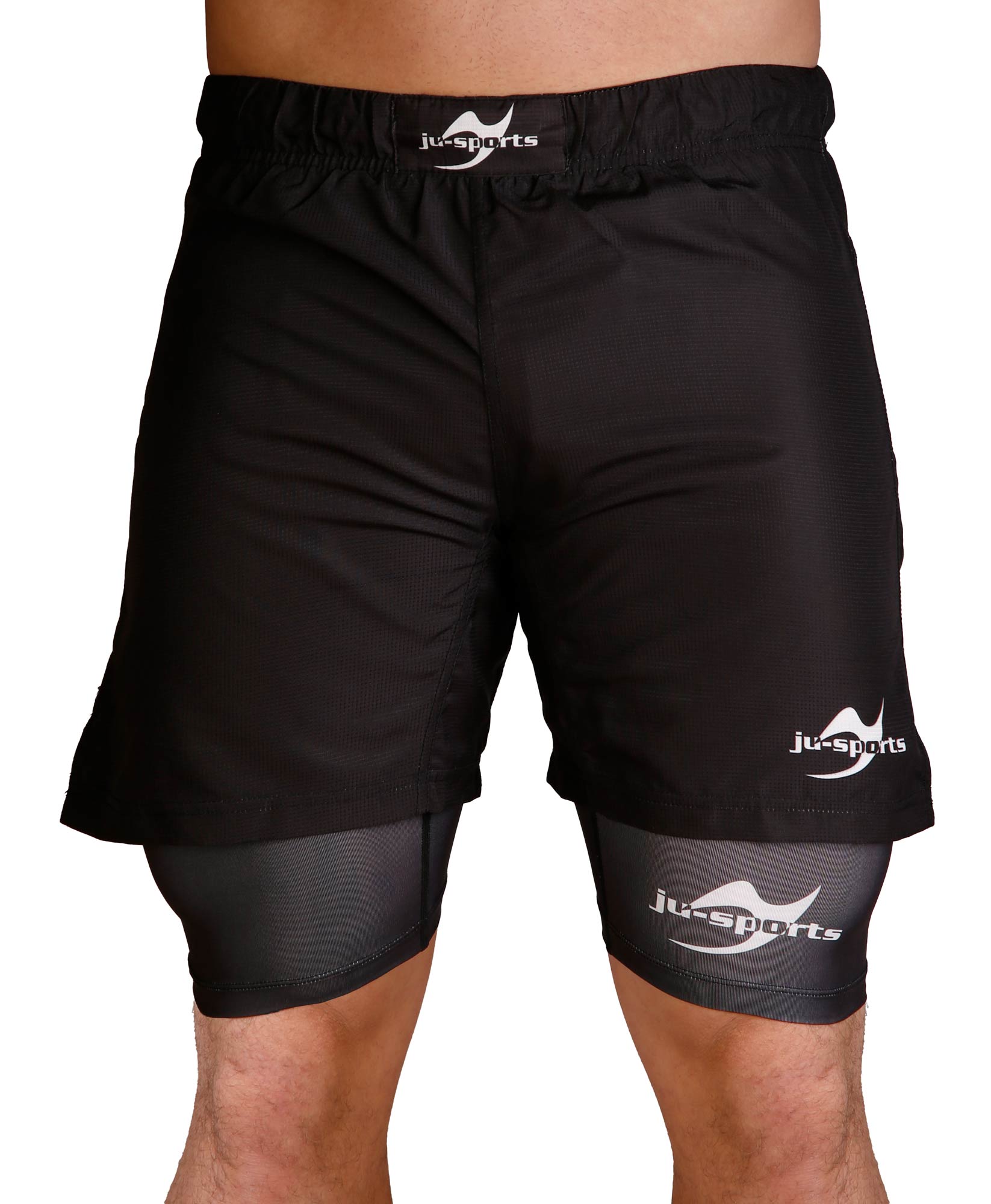 Grappling shorts double unisex black/black