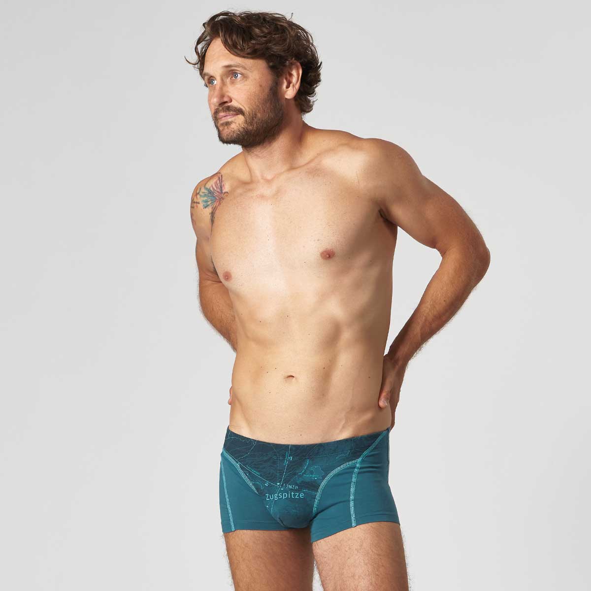 Boxershorts "Zugspitze" blaugrau, Herren